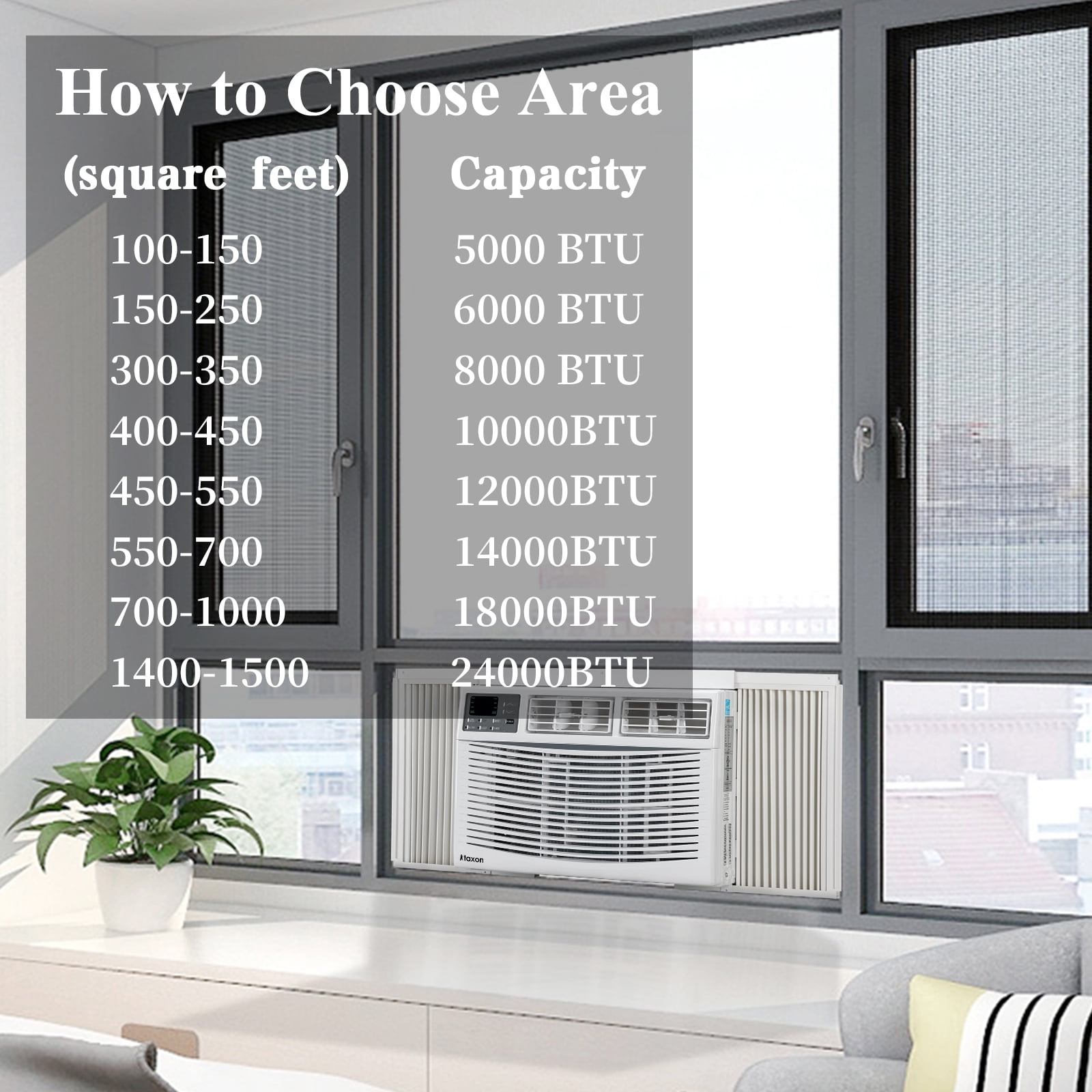 Ktaxon 6000 BTU Window Air Conditioner with WiFi and Remote Control (White, 250 sq ft) 6d69p