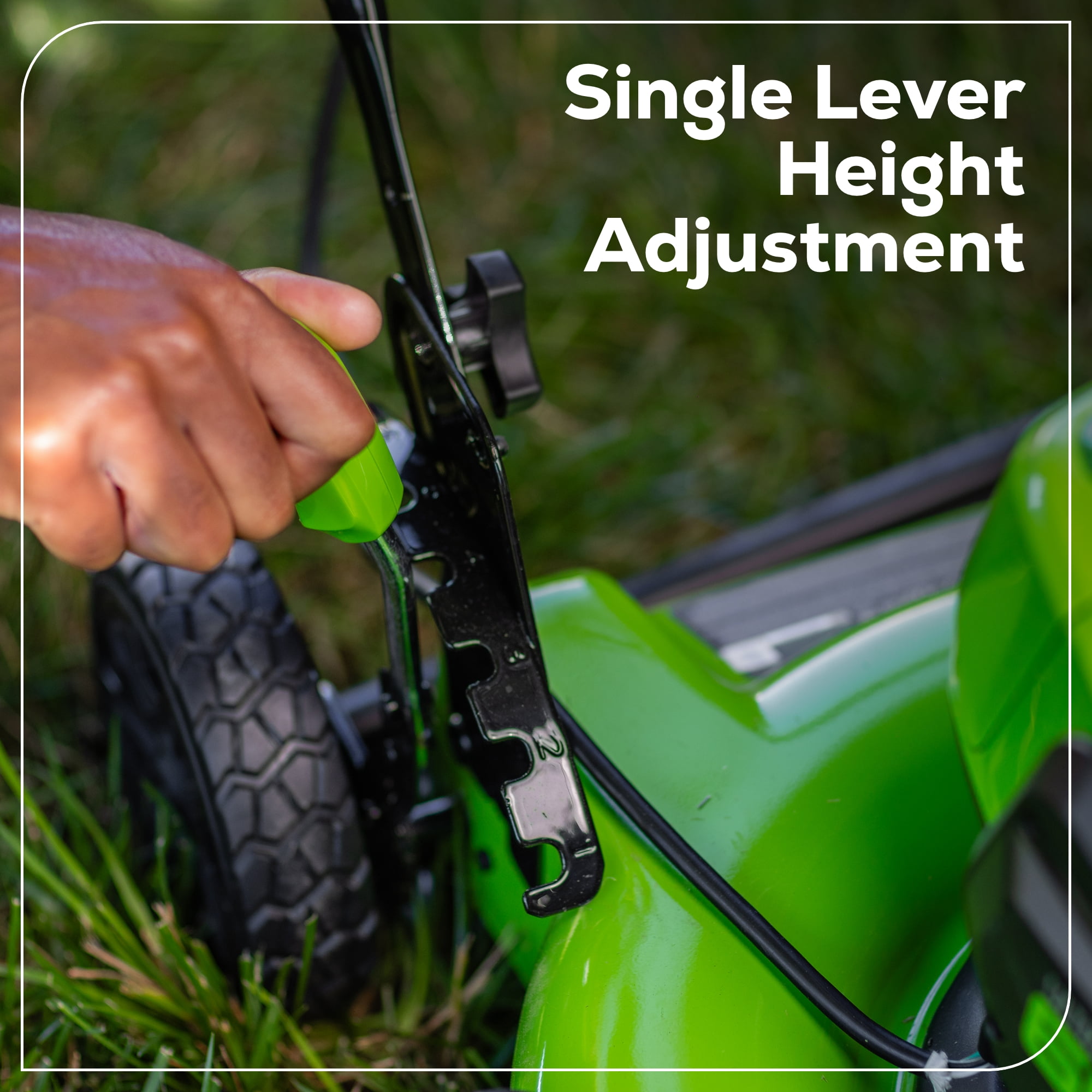 Greenworks 60V 19 in Cordless Battery Push Lawn Mower with 5.0Ah Battery and Charger (Green, 19 in) 1kmbd
