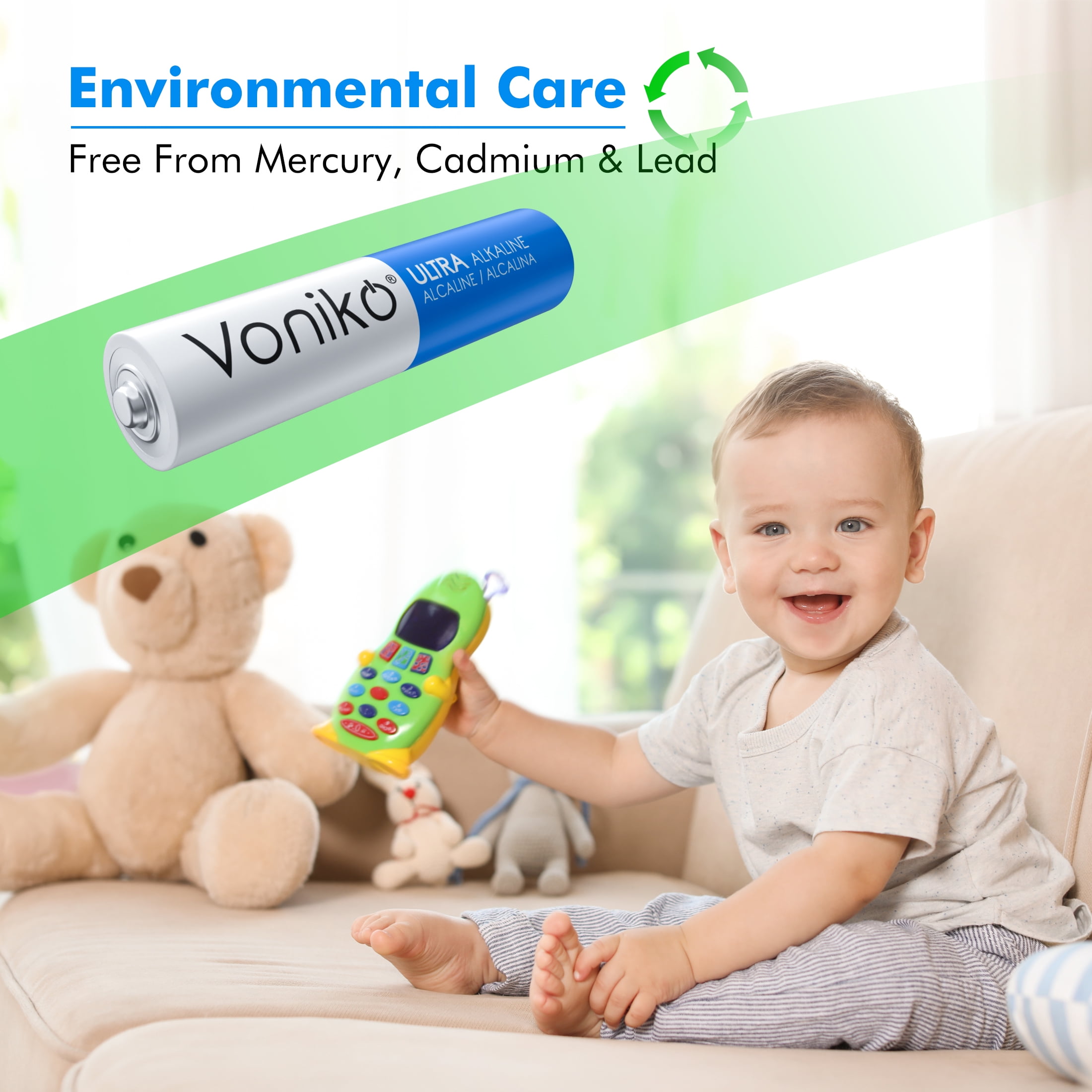 Voniko AAA Alkaline Batteries, Long-Lasting Power for Electronic Devices (100 Pack) a6yl5