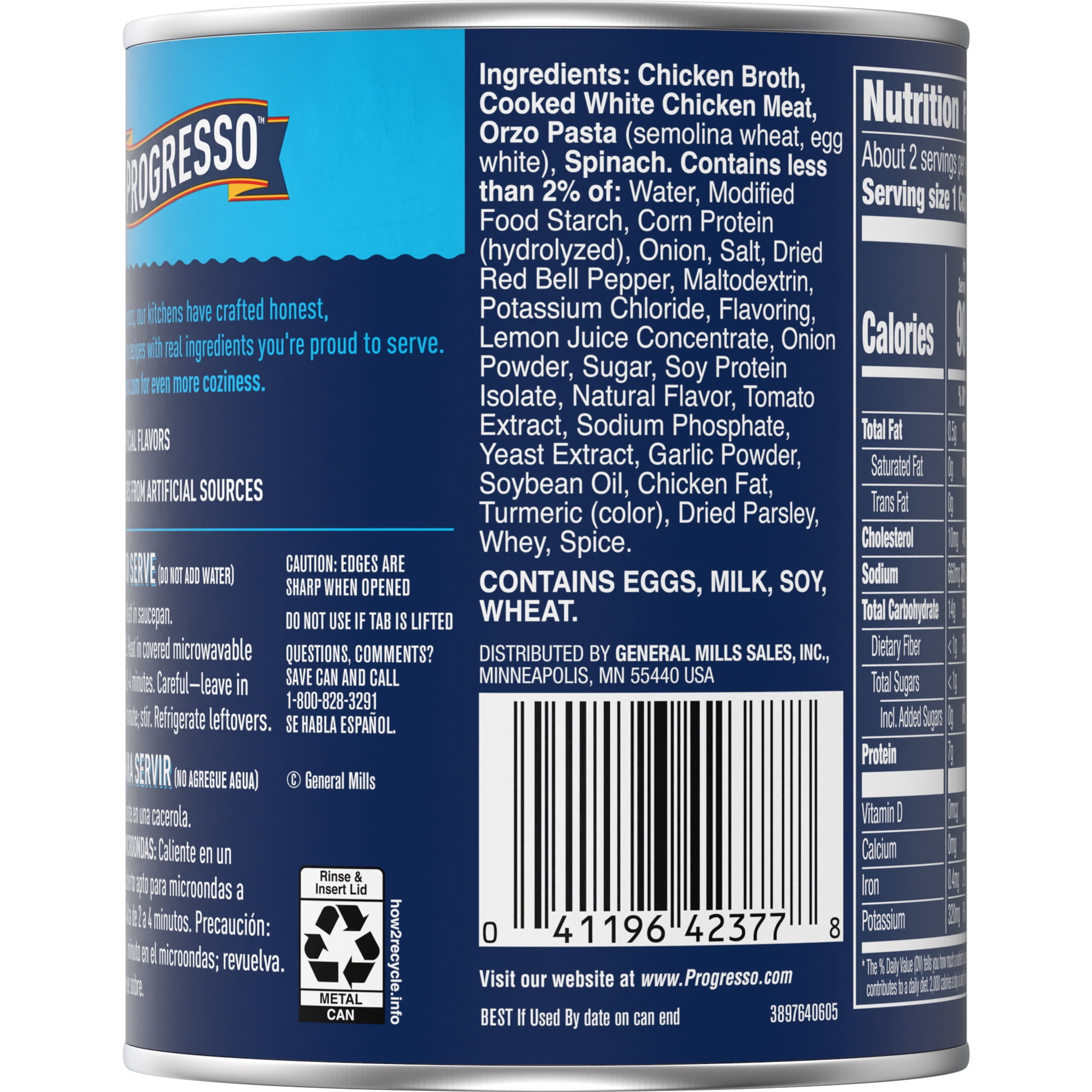 Progresso Traditional Chicken & Orzo with Lemon Soup (18.5 oz) onvio