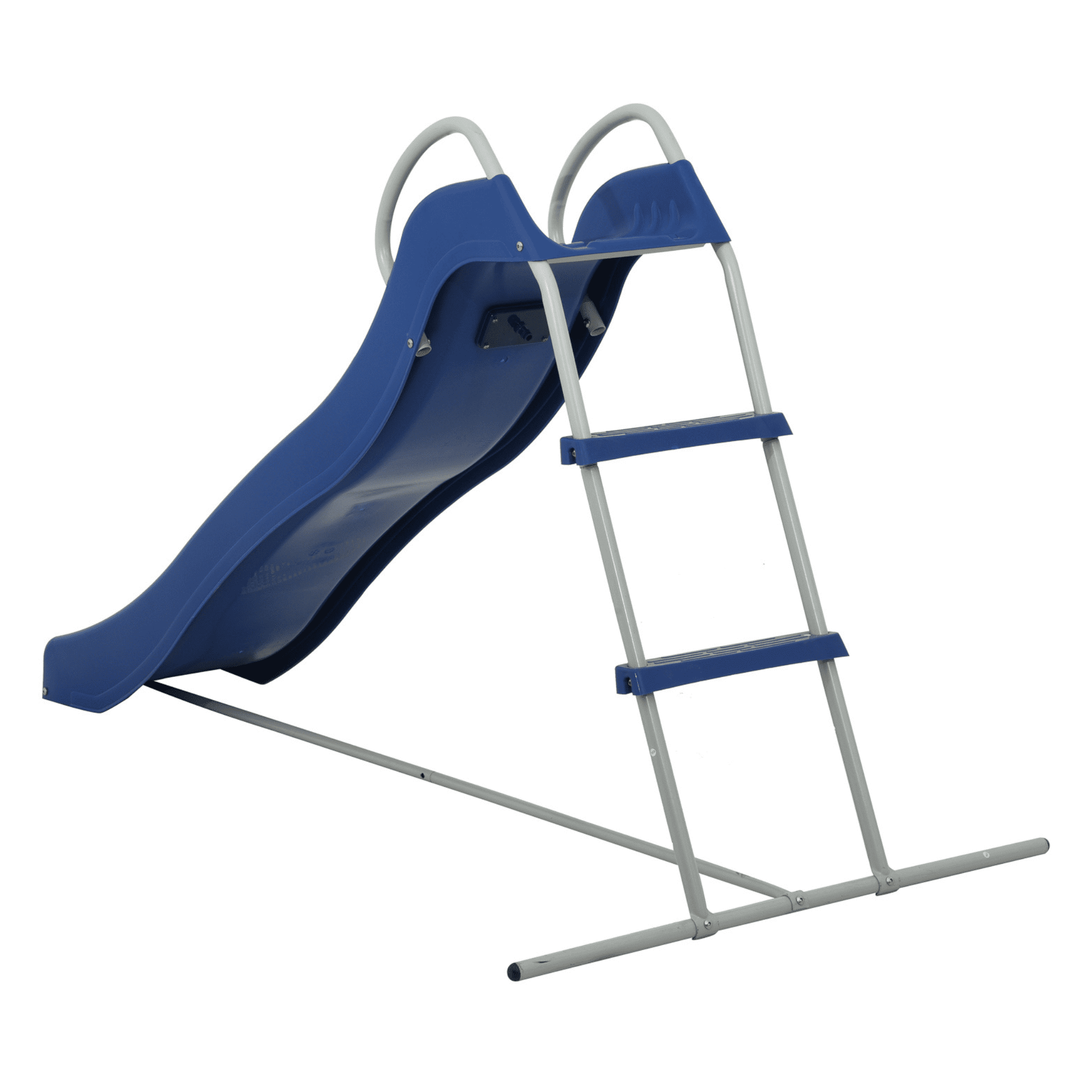 Mersco Kids Freestanding Plastic Slide, Indoor Outdoor Backyard Playset, Durable Weather-Resistant Design (Blue, 71 in) v5kf4