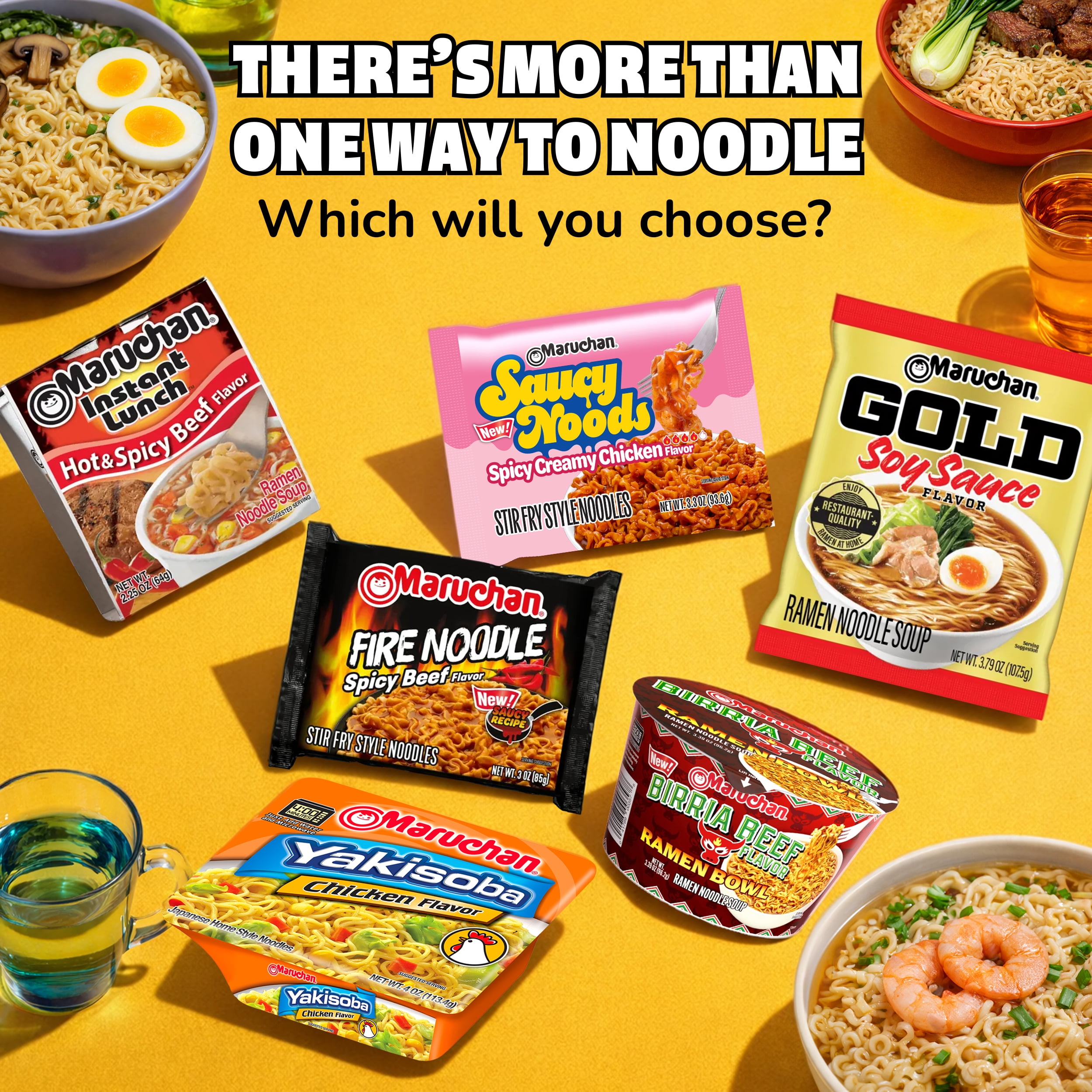 Maruchan Ramen Noodle Soup, Soy Sauce Flavor Instant Noodles (3 oz) yno6o