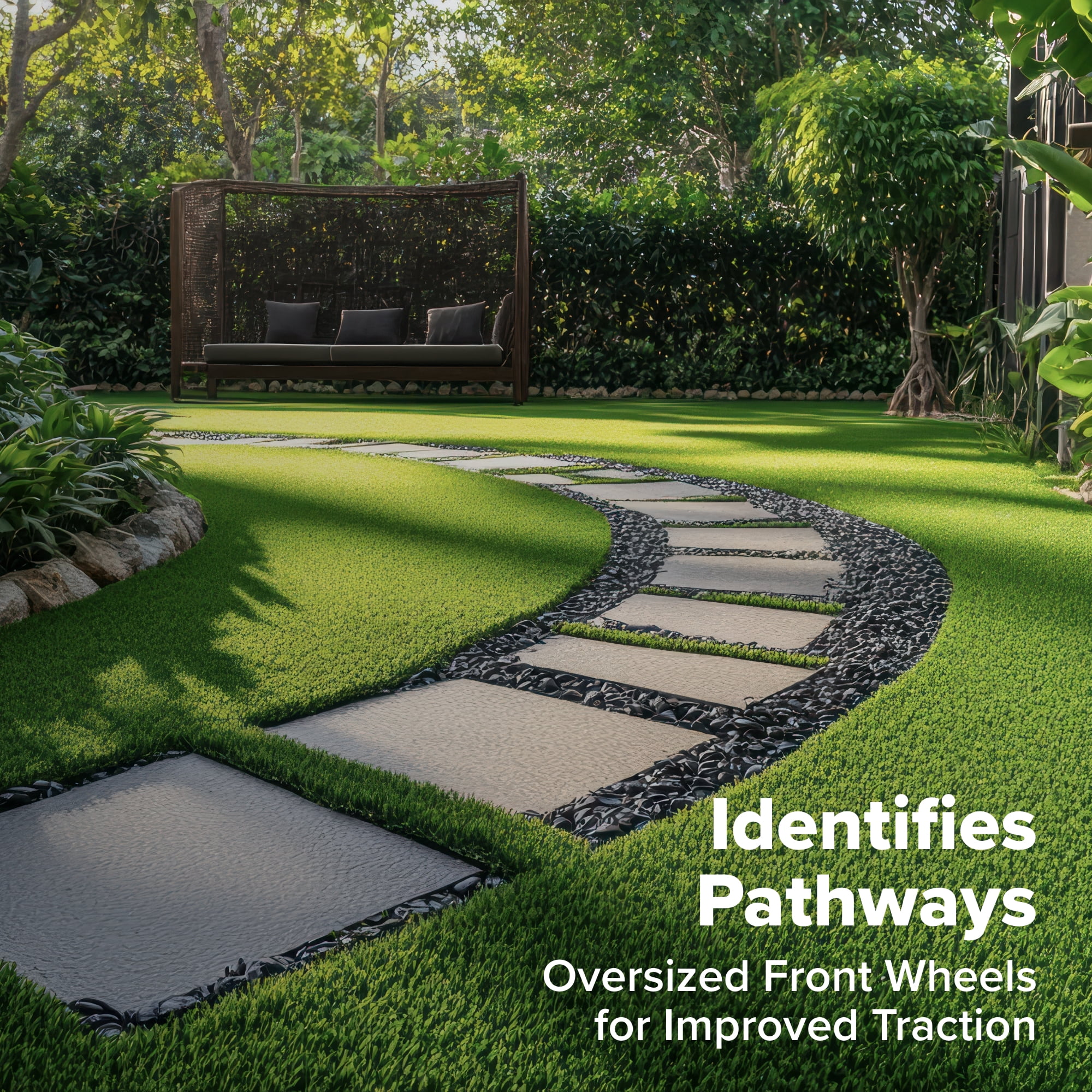 Greenworks AiMowbot Wire-Free RTKVision Robotic Mower (Green, 0.5 Acre Capacity) z6jfc