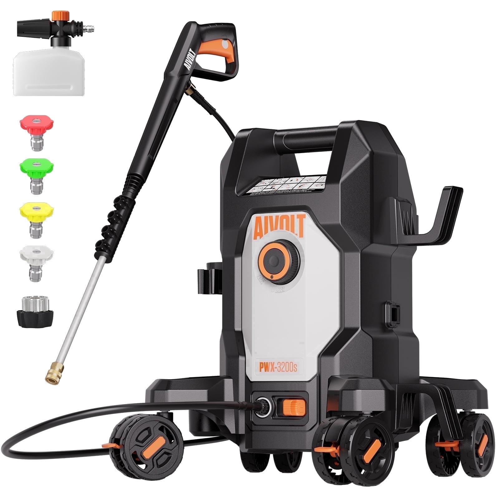 AIVOLT Electric Pressure Washer, High-Pressure Power Washer for Driveways and Patios (4800 PSI, 1.76 GPM, 18.7 lb) 2ob4s