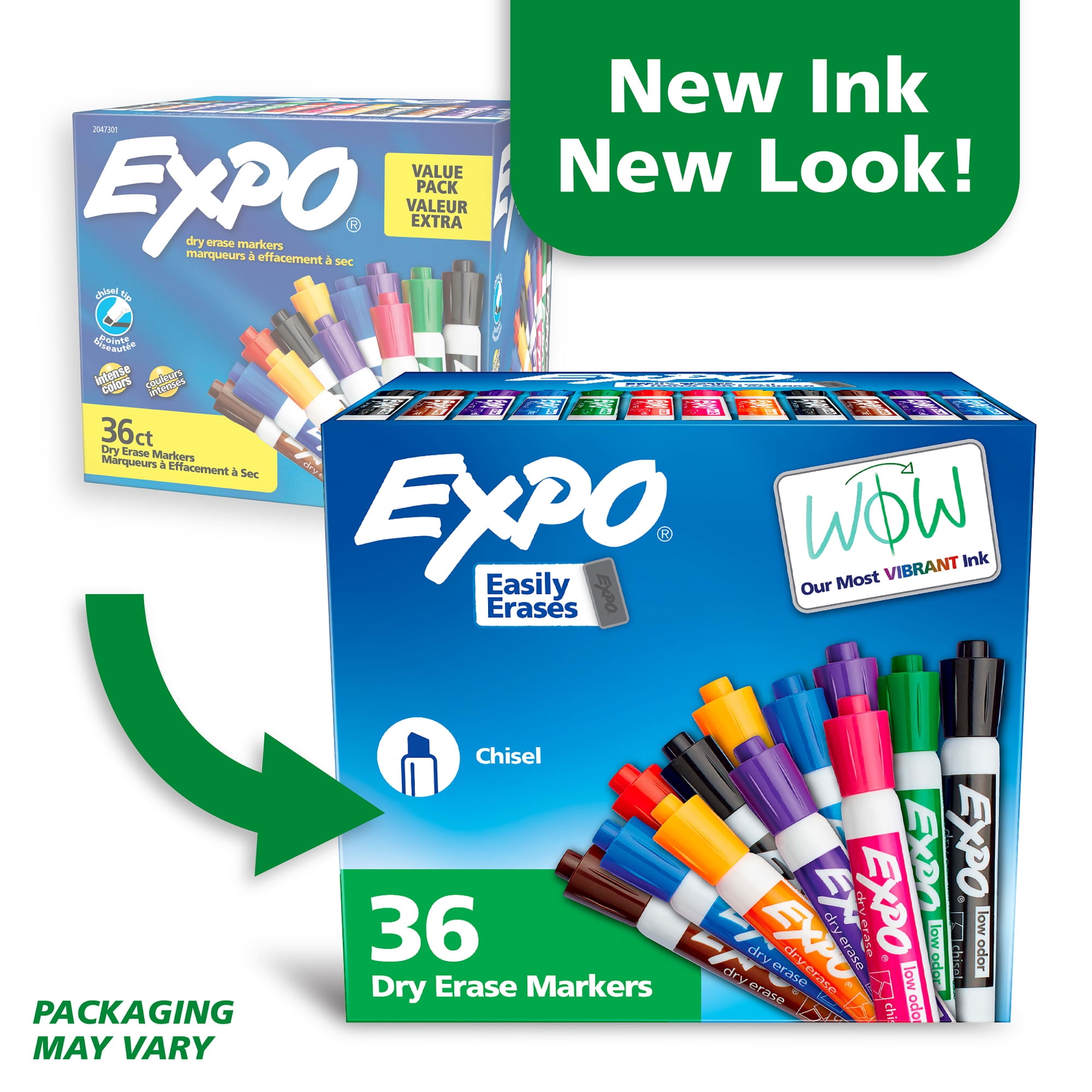 Expo Dry Erase Markers, Chisel Tip, Low-Odor Ink, Assorted Colors (36 Count) fpd62