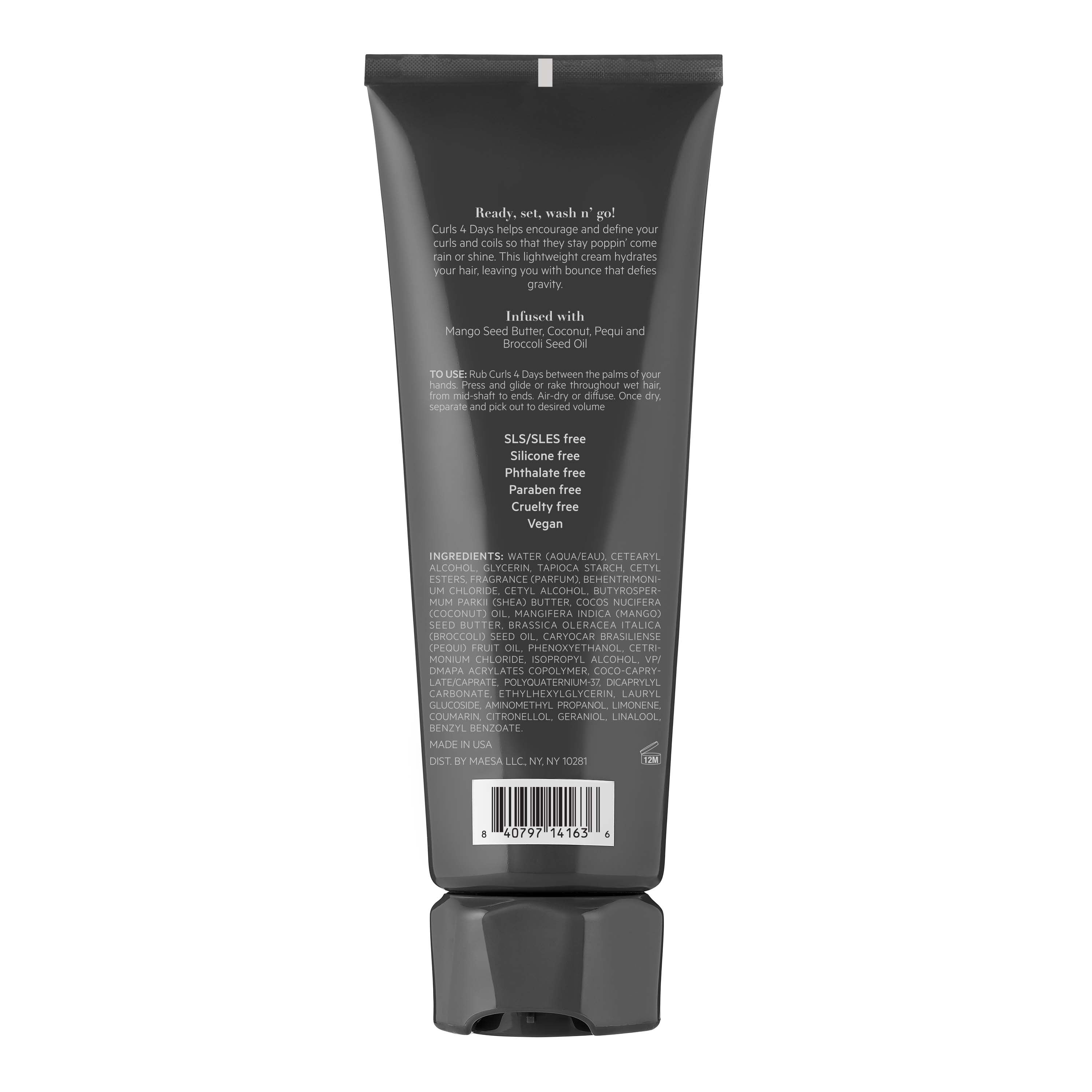 TPH BY TARAJI Curls 4 Days Curl Defining Cream with Shea Butter & Coconut Oil for Frizz Control & Shine (8.45 oz) cjac4
