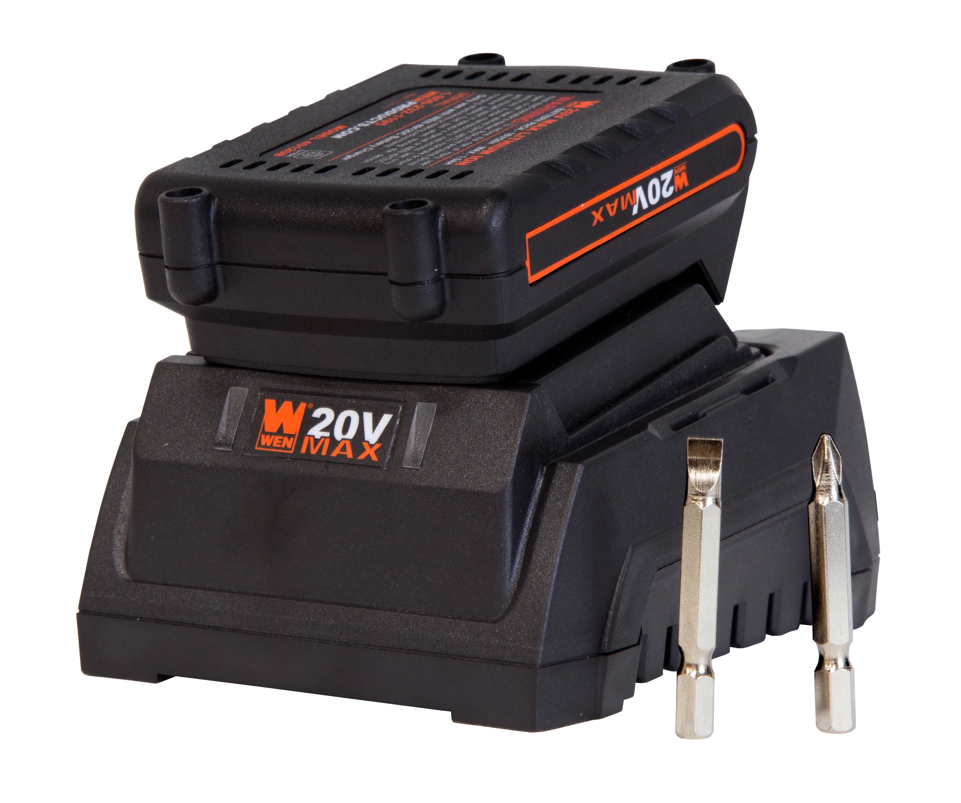WEN 20-Volt MAX Cordless Impact Driver Kit with Battery, Charger, and Carrying Bag (1/4 in) ks4ot
