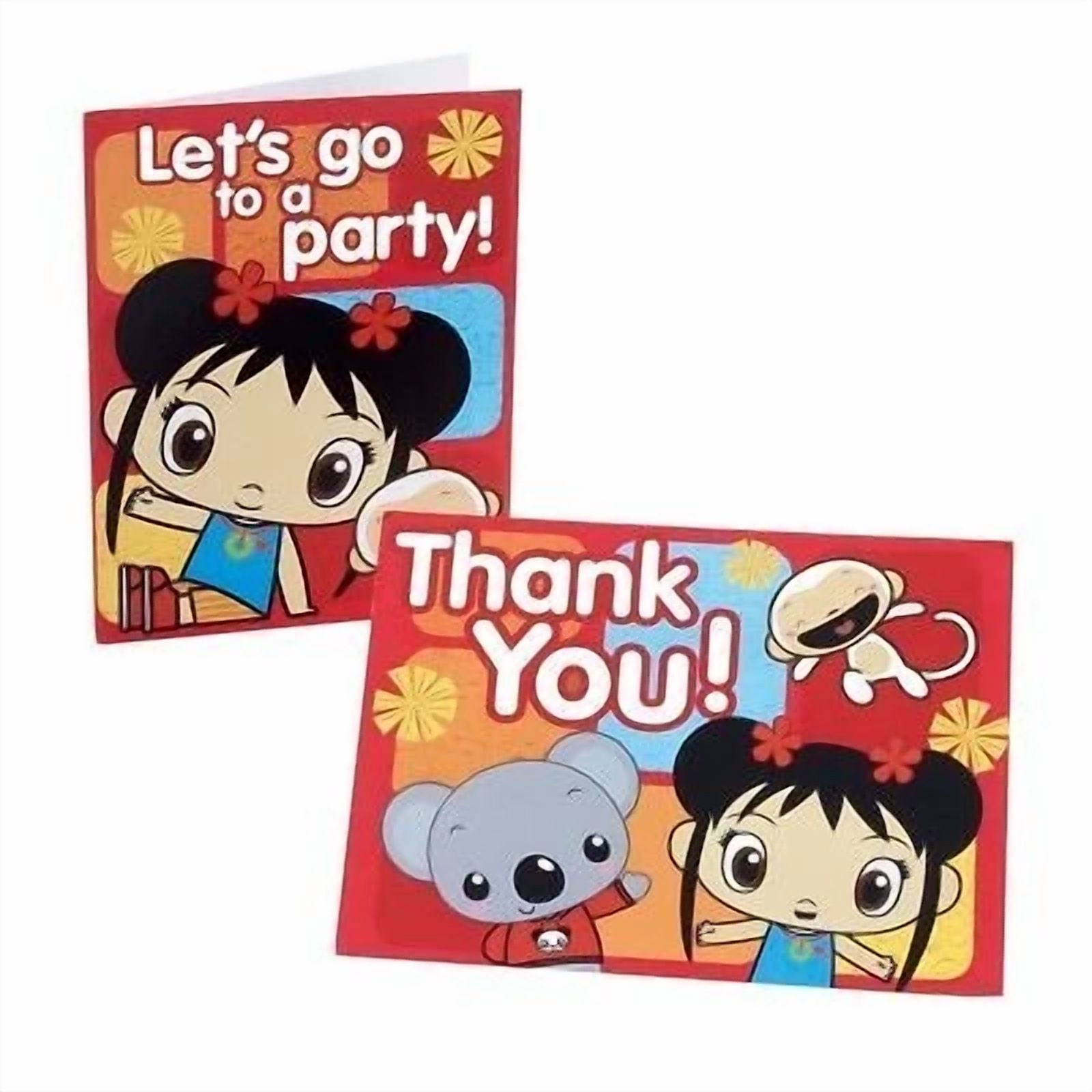 VAULT Ni Hao, Kai-Lan Birthday Party Invitations and Thank You Notes Set (1 Pack) a86iv