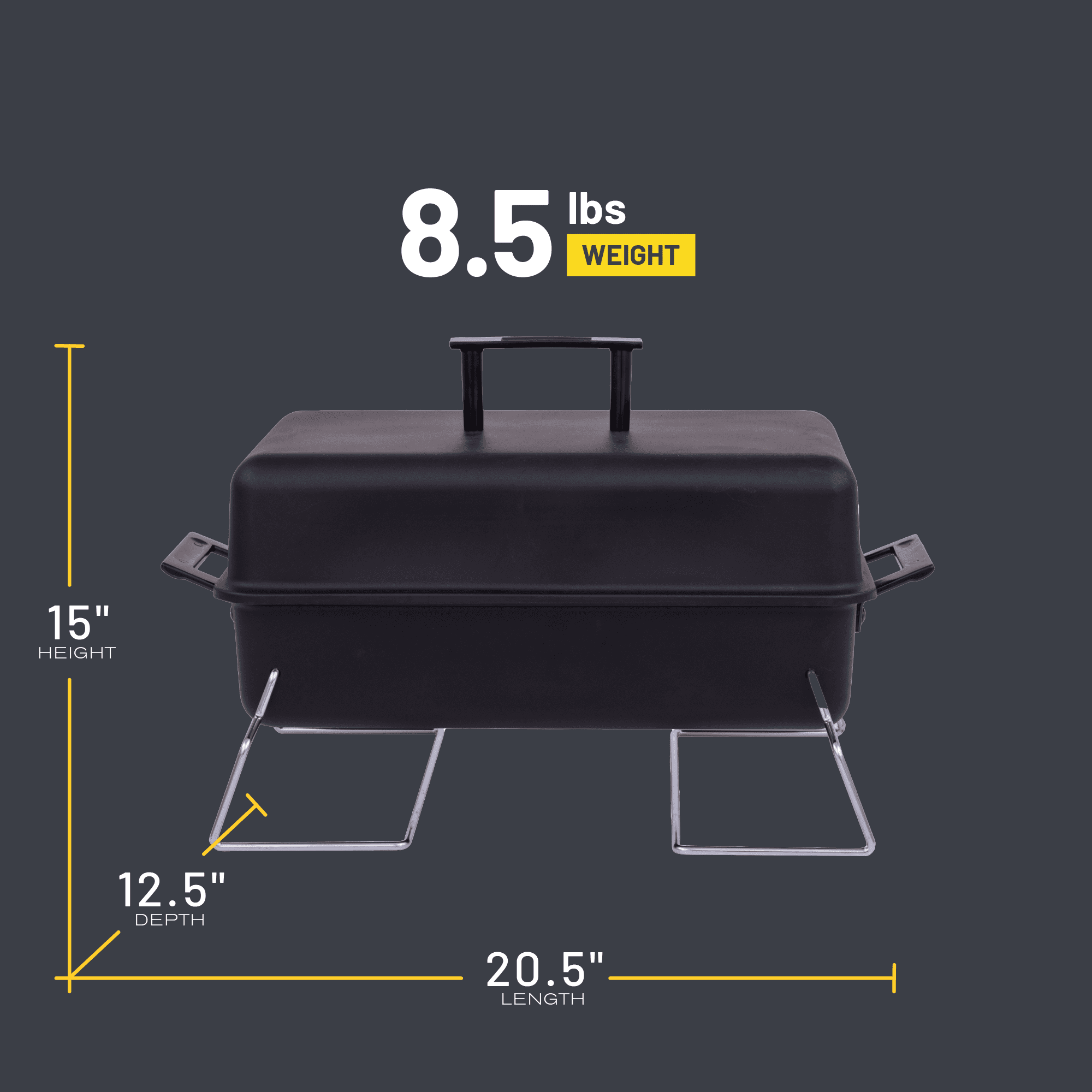 Charbroil Portable Charcoal Grill (Black, 190 sq in) 0b6pf