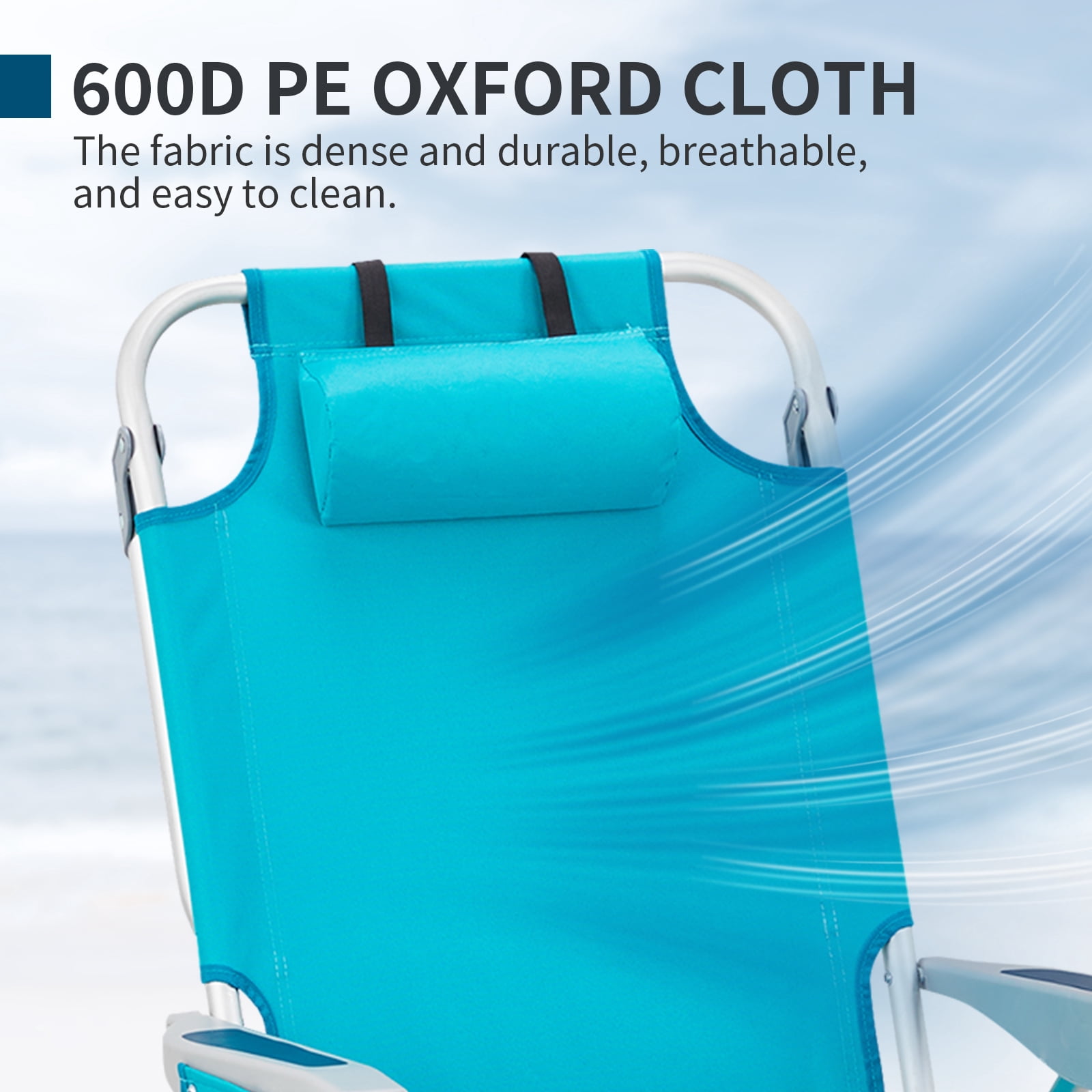 Ktaxon 5-Position Folding Beach Chair with Cooler Pouch and Storage Backpack (Mint Green, Tall) o0u0i