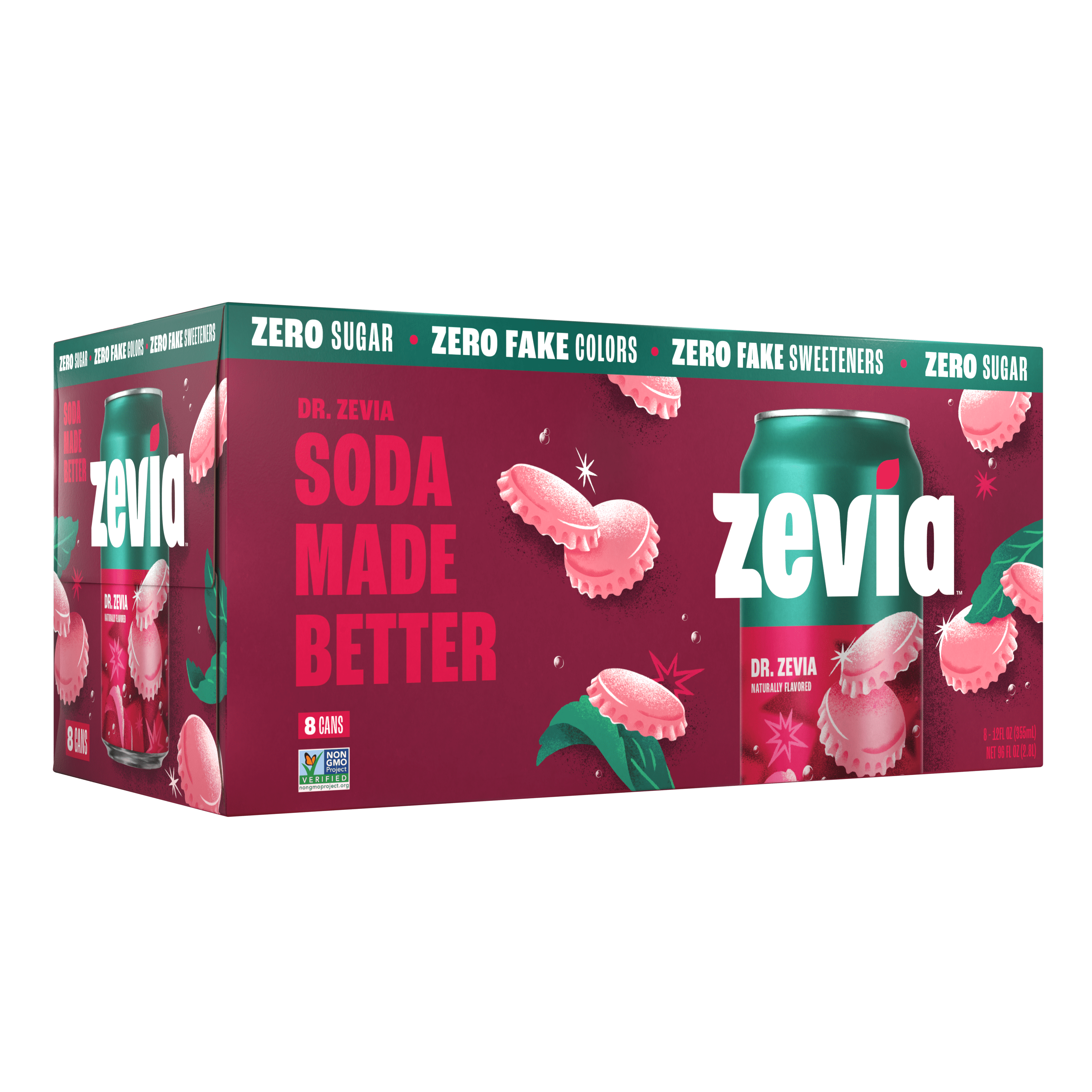 Zevia Zero Calorie Soda, Naturally Sweetened Dr. Zevia Flavor (8 Pack, 12 fl oz) 2fv95