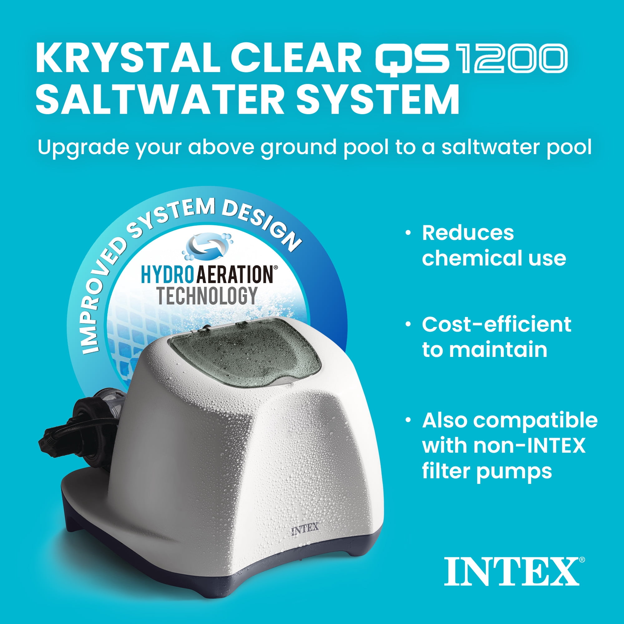 Intex Ultra XTR Above Ground Pool with Krystal Clear Saltwater System (Gray, 32 ft x 16 ft x 52 in) 854wn