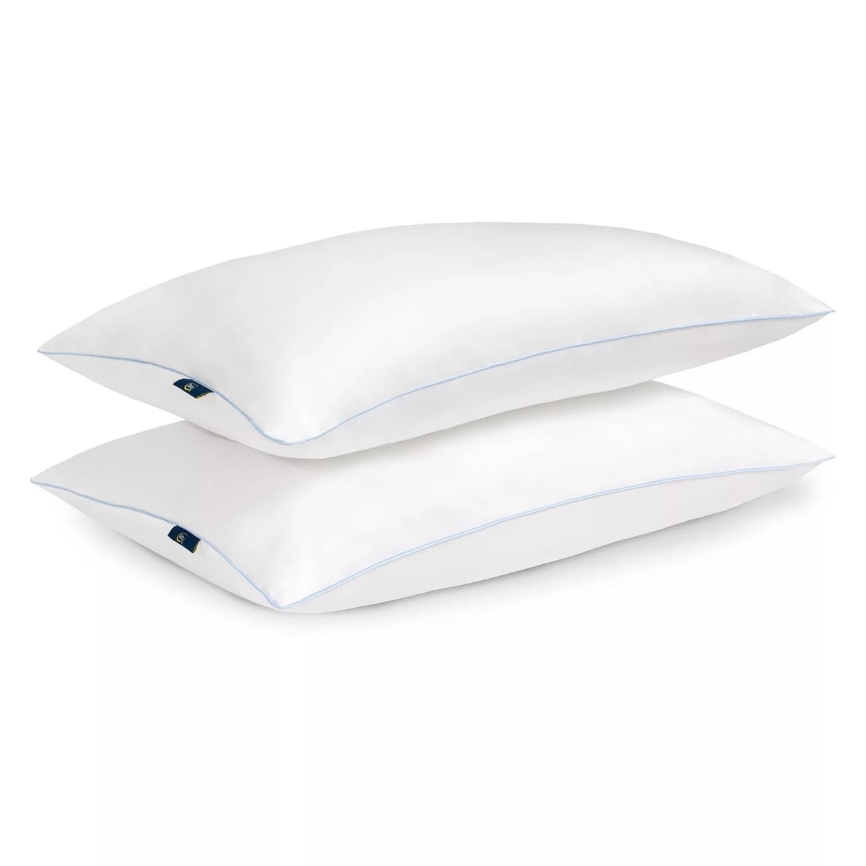 Serta Perfect Sleeper Eco-Friendly Bed Pillow Down-Alternative Support (White, Standard/Queen 2 Pk) fkm00