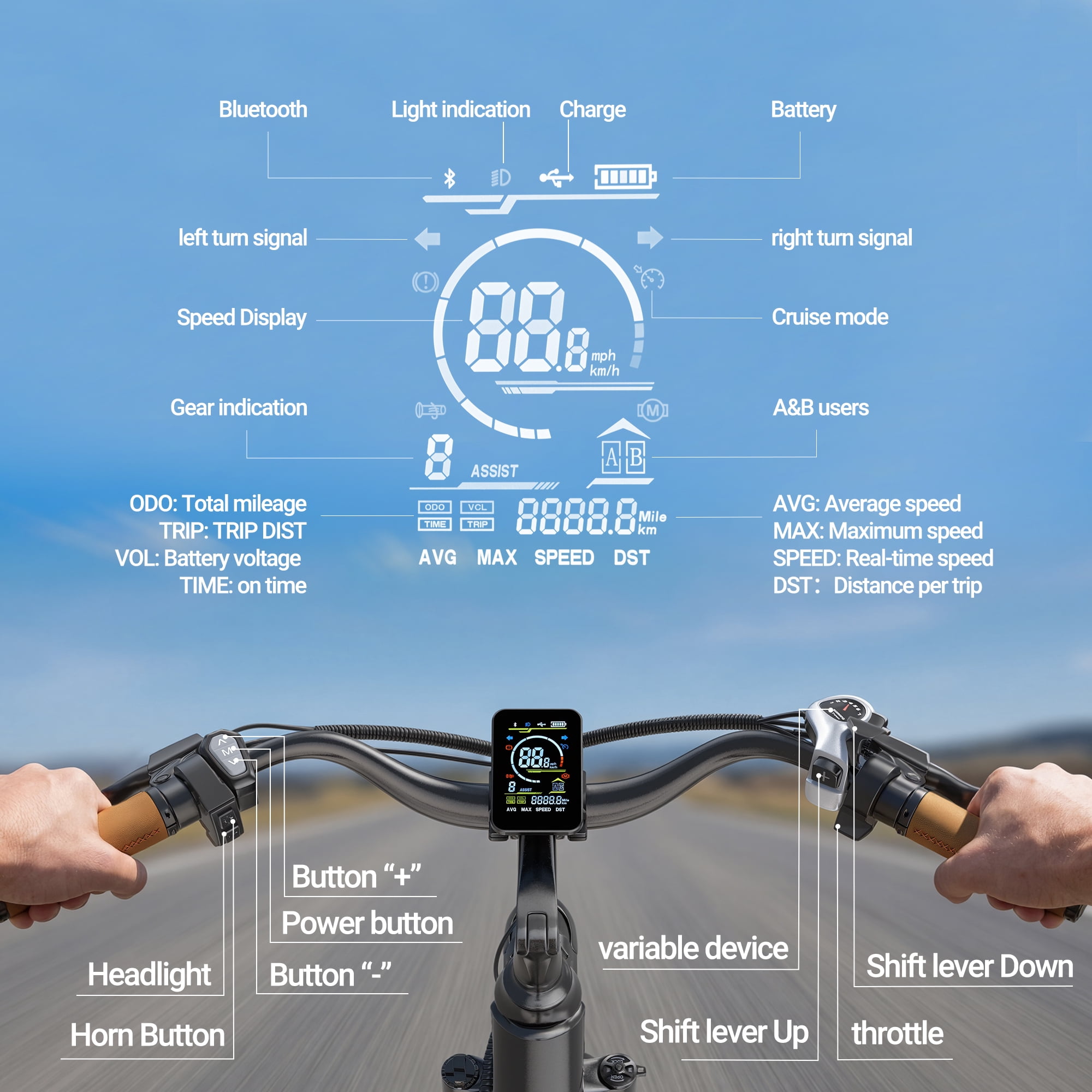 HQYEX HQ26 Electric Bike, 1500W Brushless Motor, 48V 11AH Removable Battery, 7-Speed City Commuter (Black, 26 in) l87uo