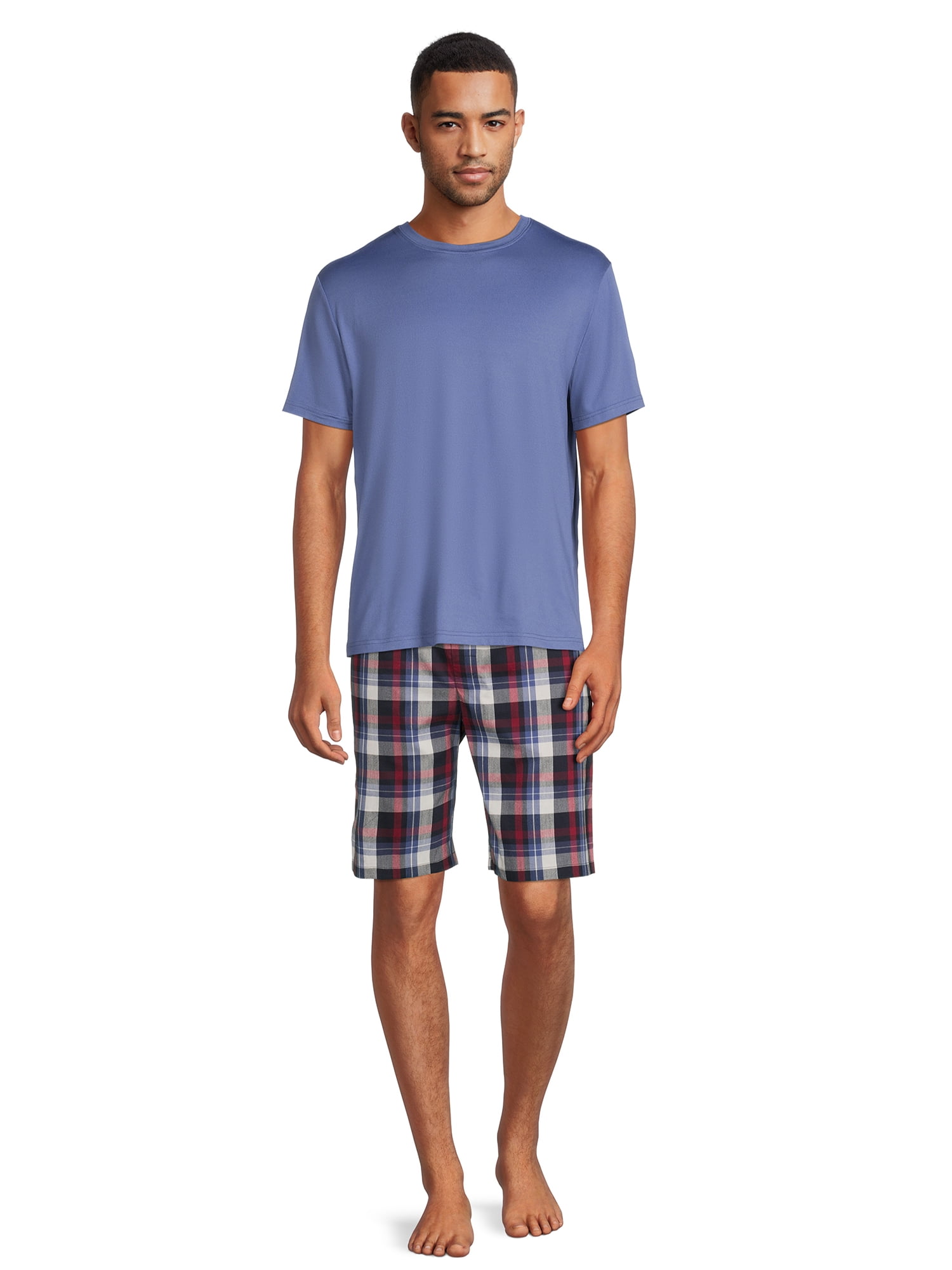 Hanes Men's Woven Stretch Sleep Jam Shorts (Red, 2-Pack) e4506