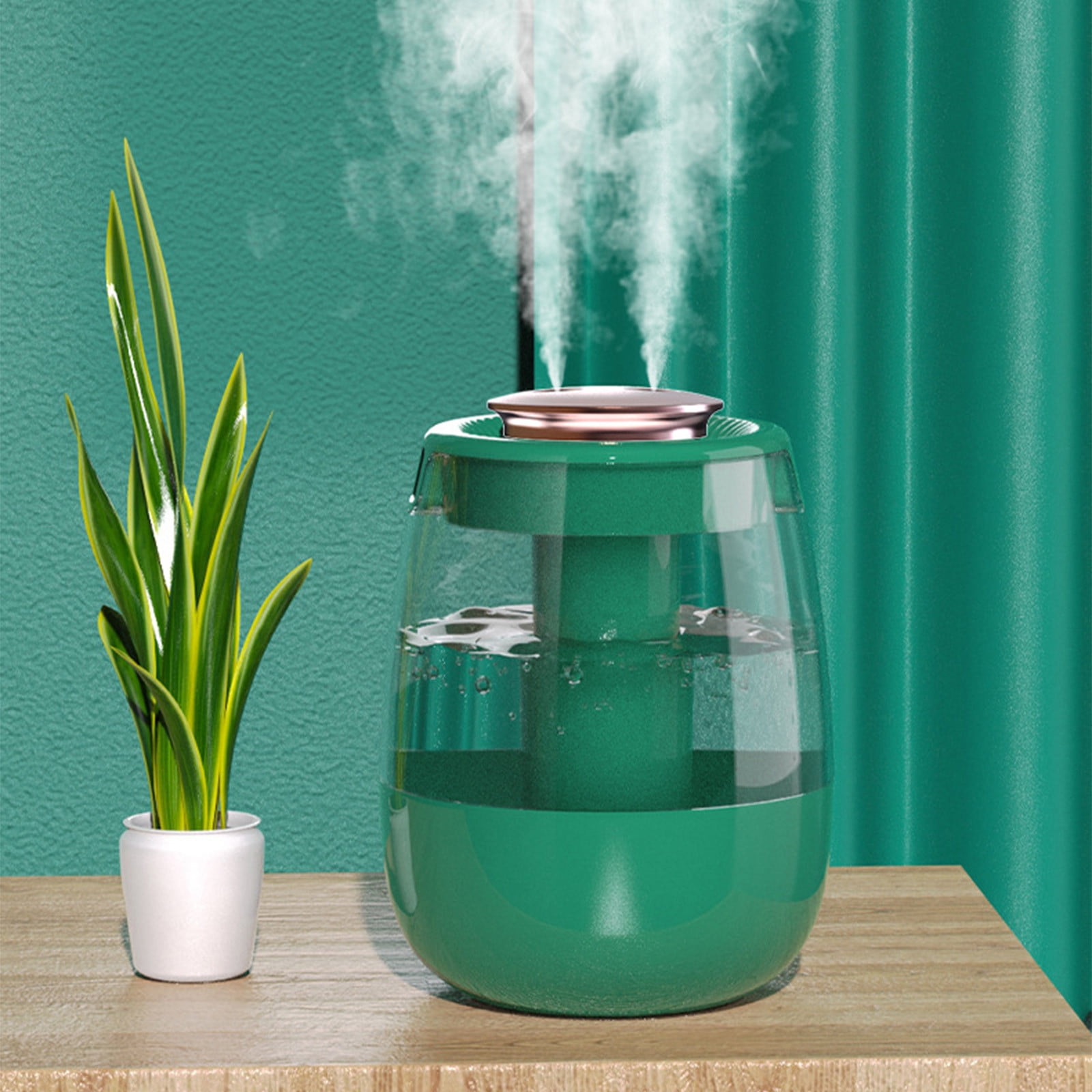 XEOVHV Ultrasonic Cool Mist Humidifier for Bedroom and Nursery, Top Fill Air Purifying Design (Green, 67.6 fl oz) z32j9