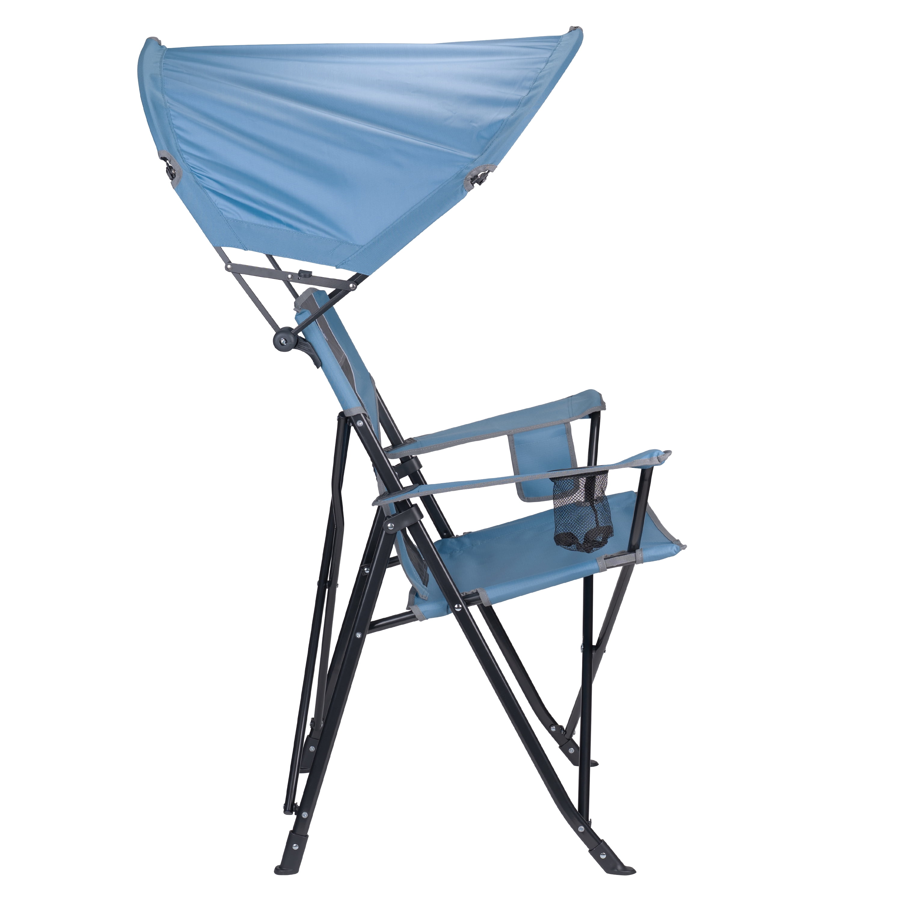 GCI Outdoor SunShade Comfort Pro Portable Folding Canopy Chair (Lichen Blue, 250 lb Capacity) 9klum