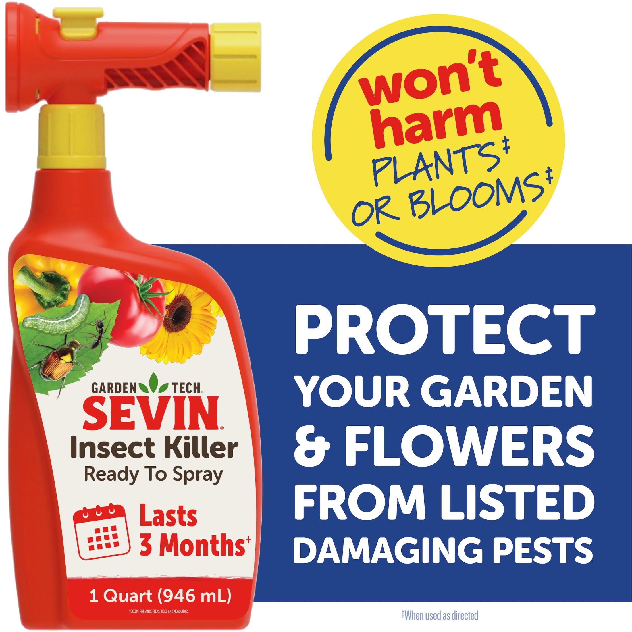 Sevin Ready-to-Spray Insect Killer for Gardens and Flowers (32 fl oz) 4d22j