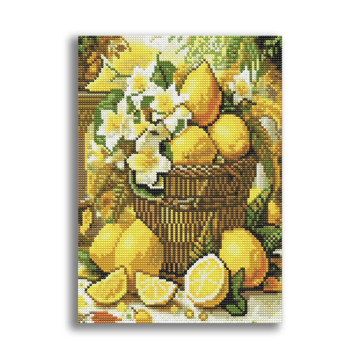 BYGFHLYW Diamond Painting Kit, Lemon Art Craft for Adults, Full Round Drill Wall Decor (Yellow, 12 in x 16 in) sxspn