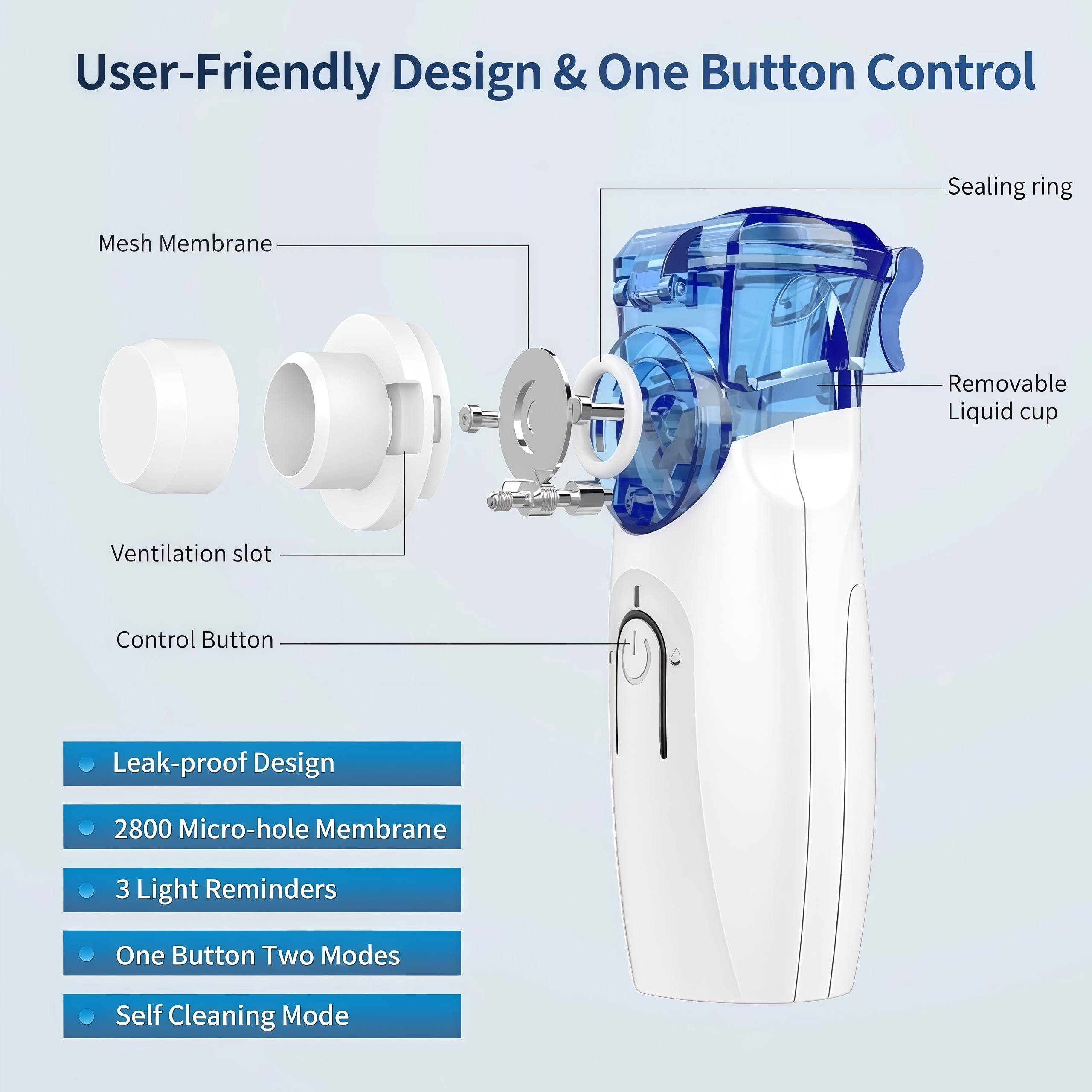 Ziqing Portable Humidifier, Ultra-Quiet Personal Mist Maker for Travel and Office (White, 4.3 in x 2.1 in) zswb8