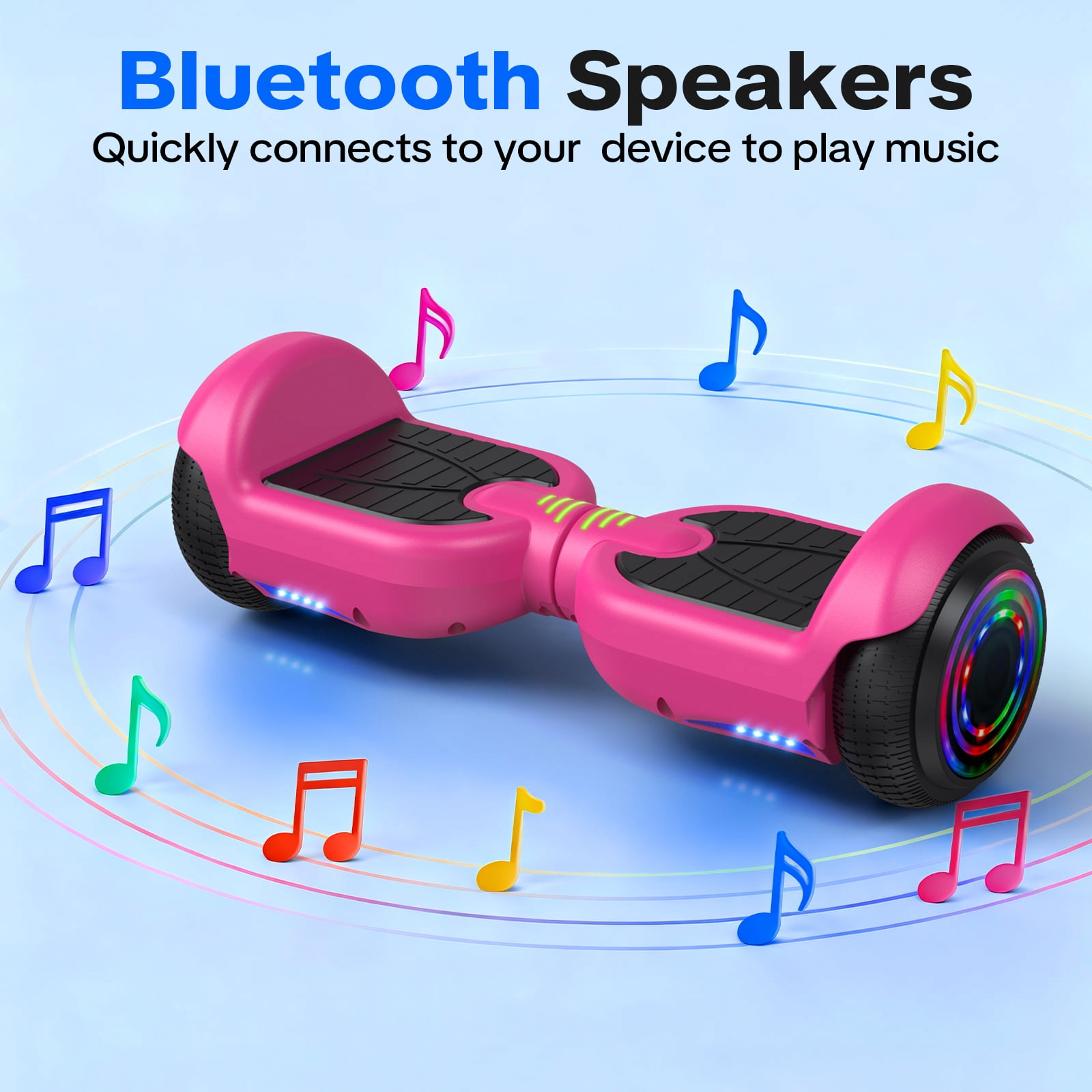 Tcdjtc Self-Balancing Hoverboard with Bluetooth Speaker and LED Lights (6.5 in Wheels) deynl