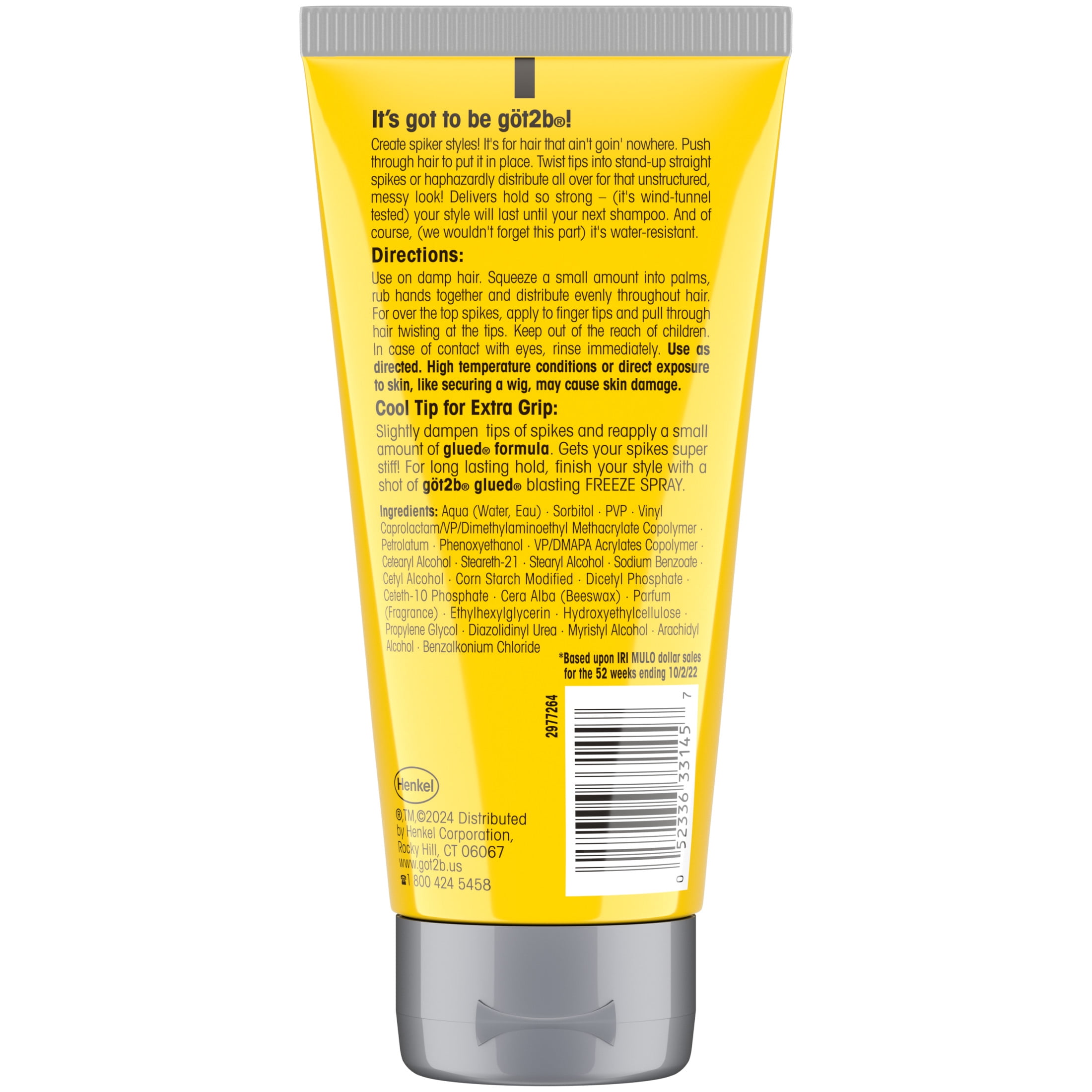 got2b Glued Styling Spiking Hair Gel, Water-Resistant, Screaming Hold for Bold Hairstyles (6 Pack, 6 oz) m7xb7