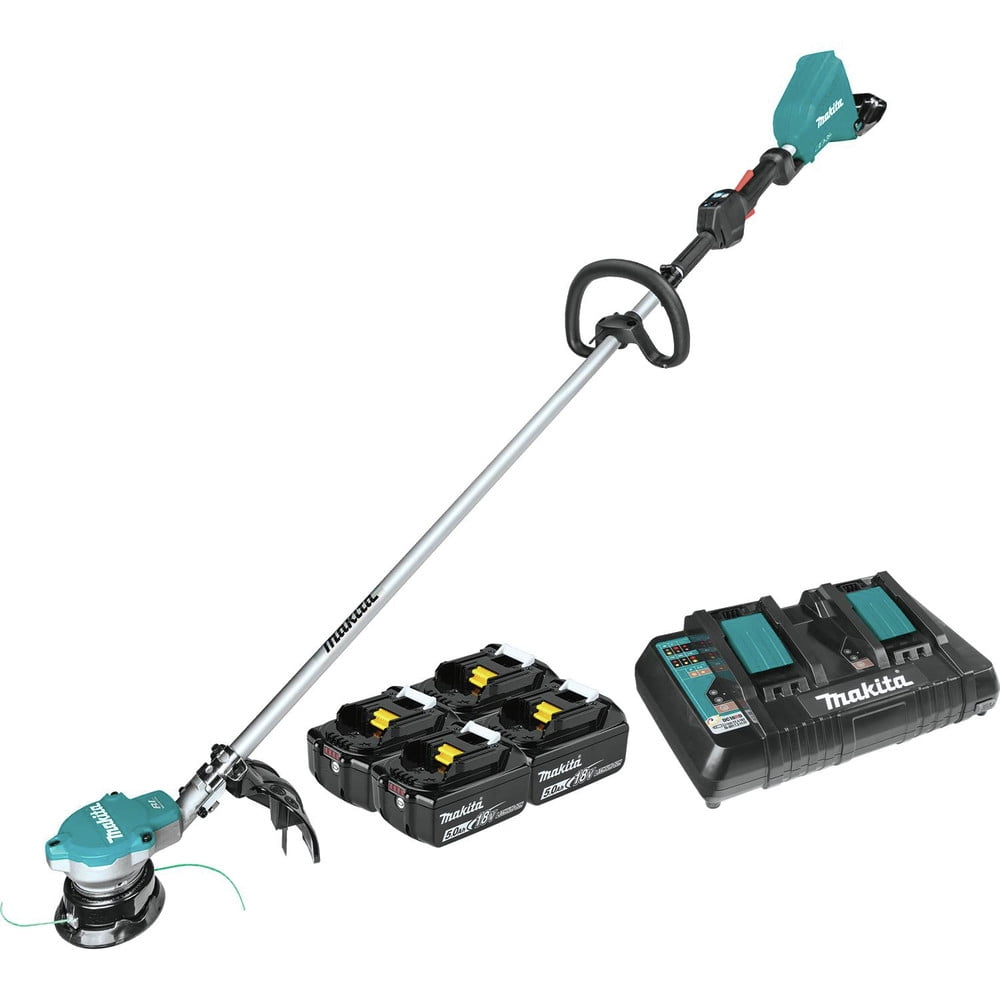 Makita XRU15PT1 36-Volt LXT Brushless Cordless String Trimmer Kit with 4 Batteries (15 in) oqgfq