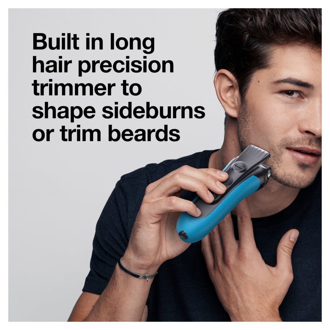 Braun Series 3 ProSkin 3040s Electric Shaver, Wet & Dry Grooming Kit with Precision Trimmer (Blue) qalb6