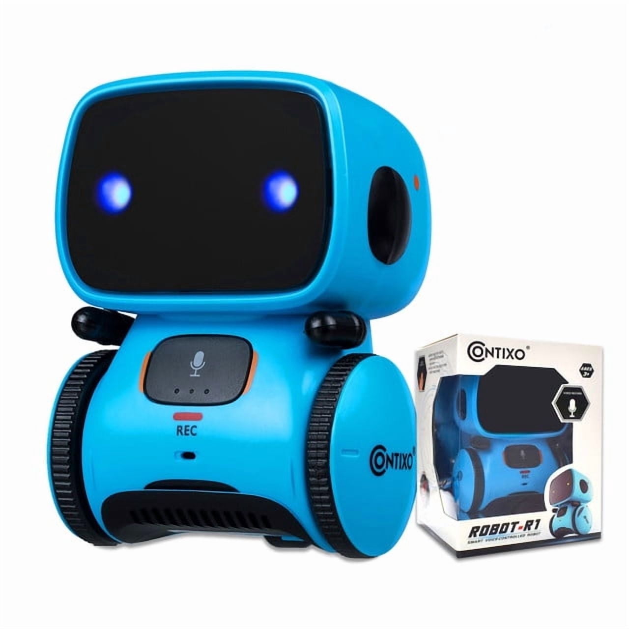 Contixo R1 Mini Interactive Smart Robot Toy for Kids, Voice Controlled Dancing and Singing Robot (Blue, 5 in) t7dao