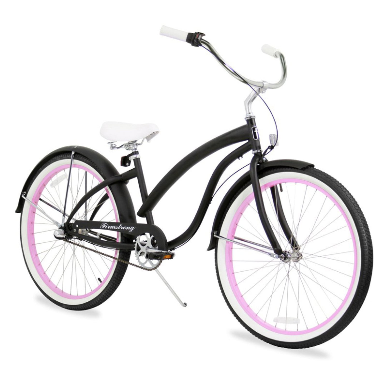 Firmstrong Bella Fashionista Women's Cruiser Bike, Three Speed, Gloss Black and Green (26 in) lzt9e