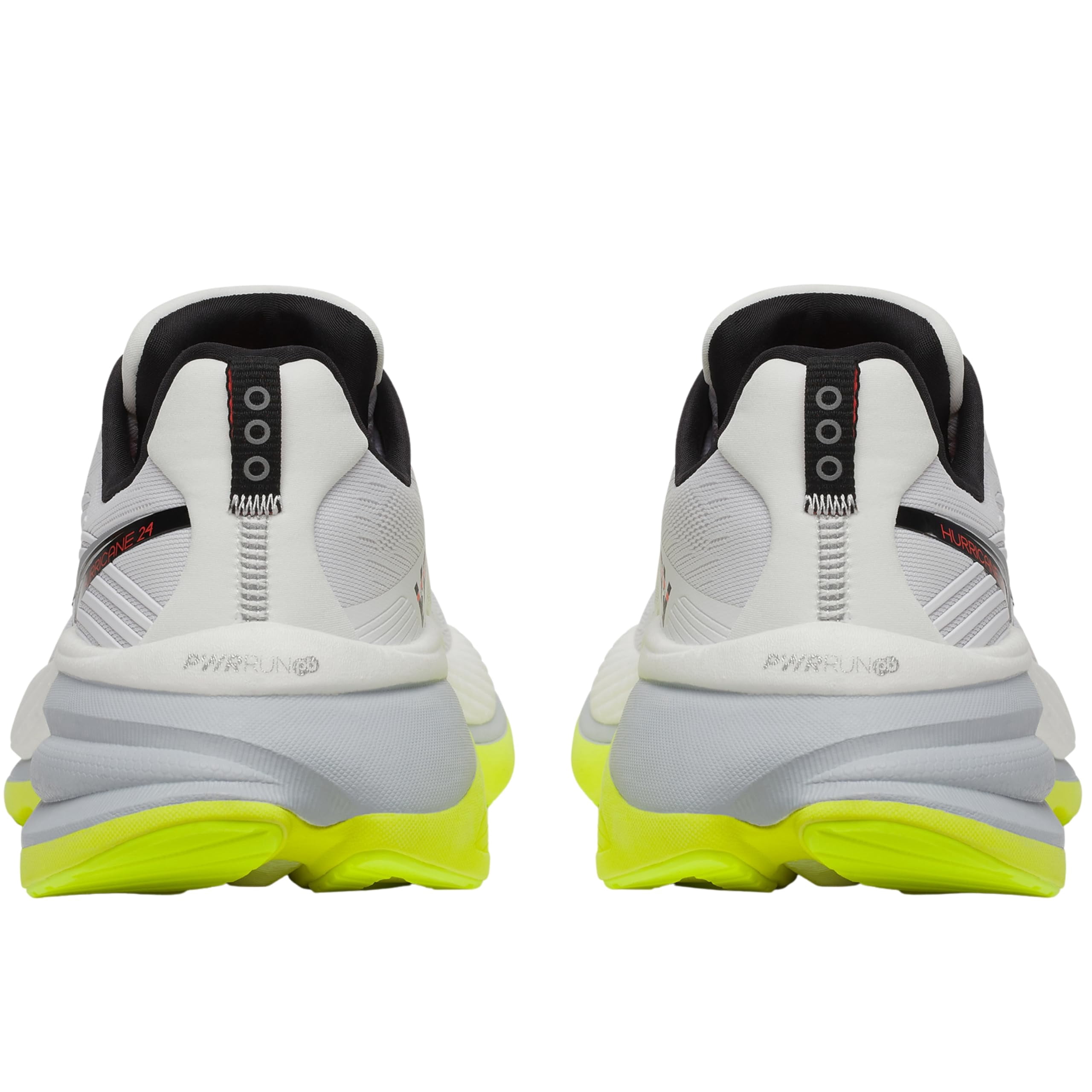 Saucony Hurricane 24 Men's Running Shoes Cushioning Stability Performance (White/Black, 11.5 US) 7pufw
