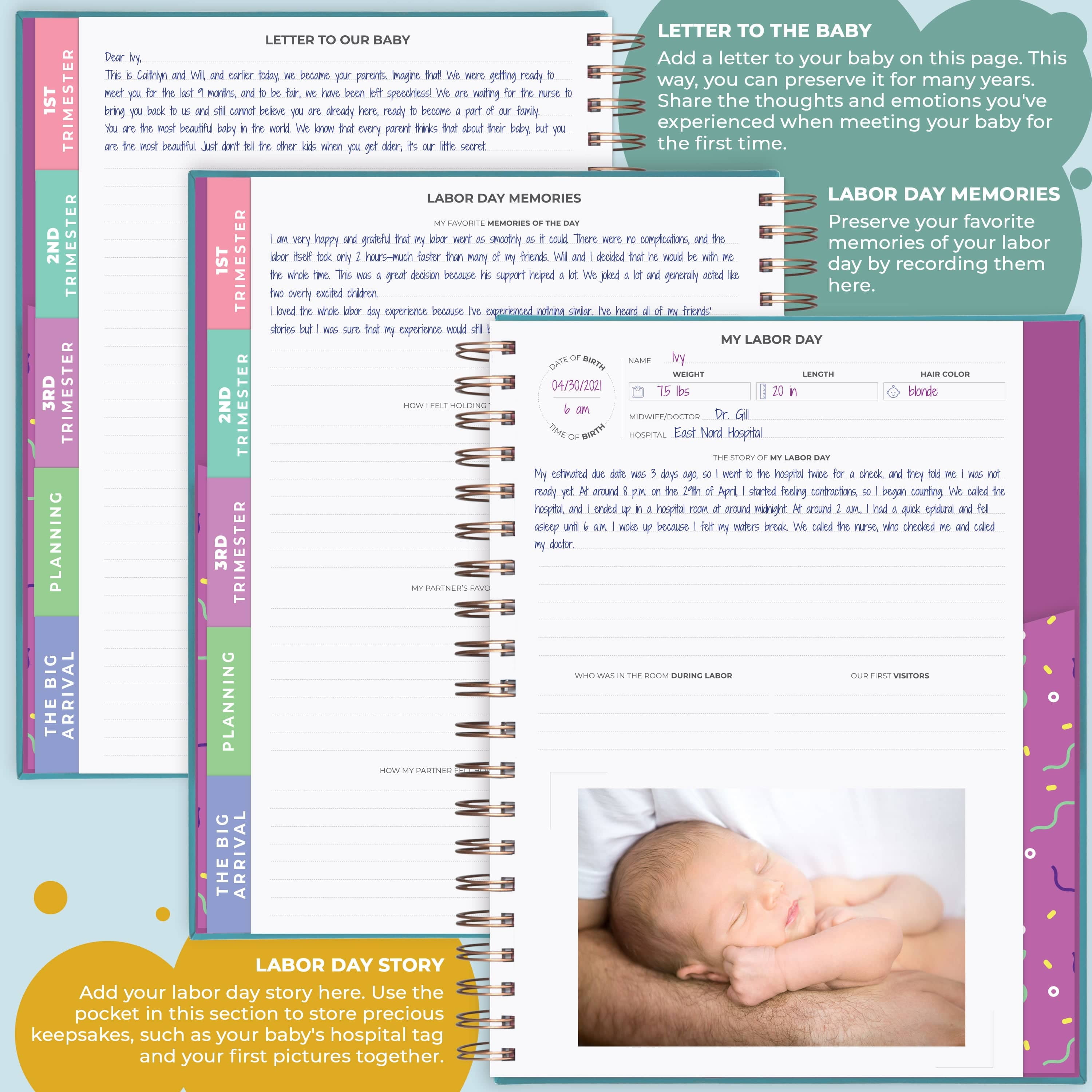 Clever Fox Pregnancy Planner & Memory Book (8.5 in x 10.5 in) vm0dq