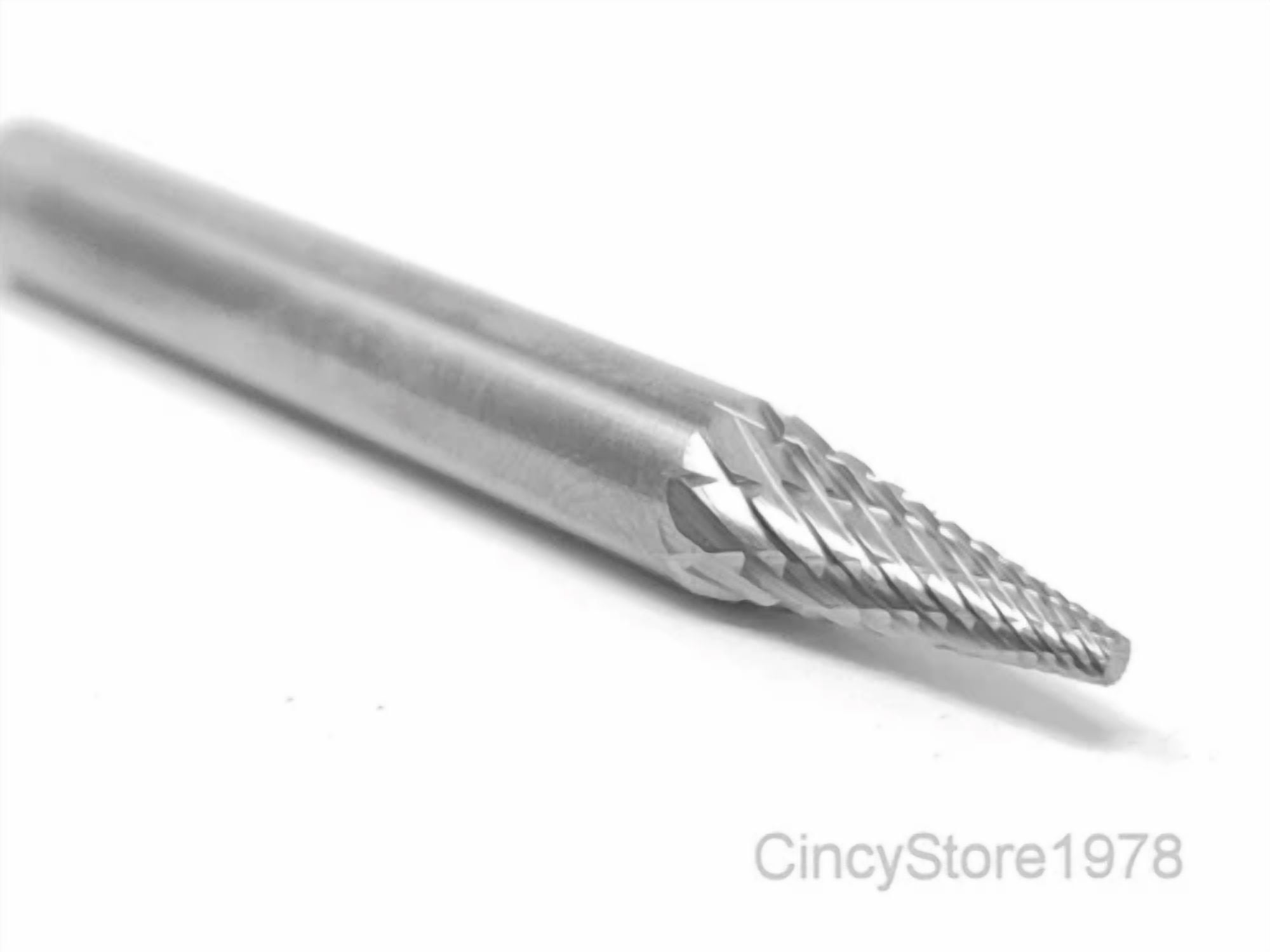 KLYNE Sm1D Pointed Cone Carbide Burr Die Grinder Bit (1/4 in) 3ghag
