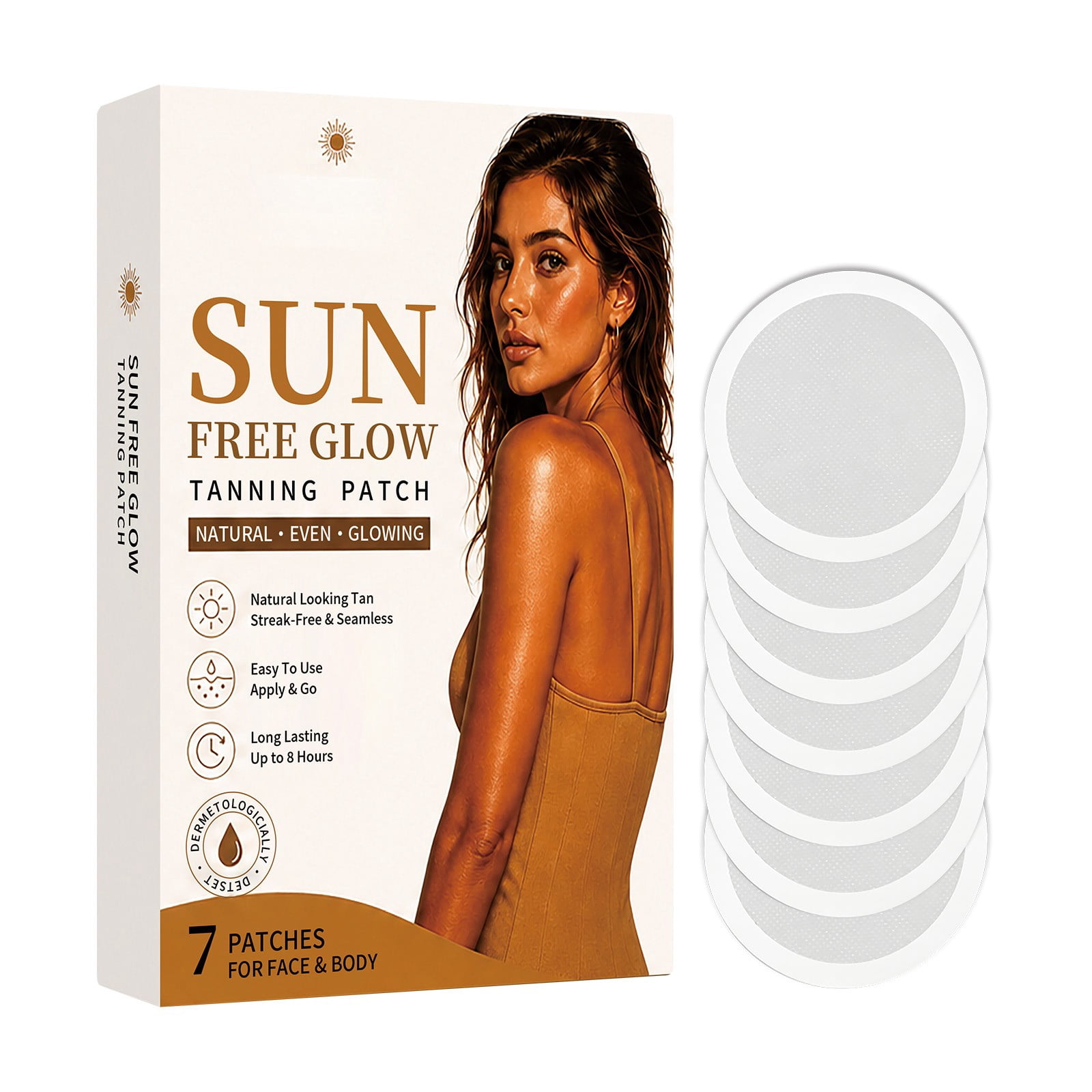 SZBAOAN Transdermal Self-Tanning Patches (Natural Bronze Glow, 7-Pack) q5mp2