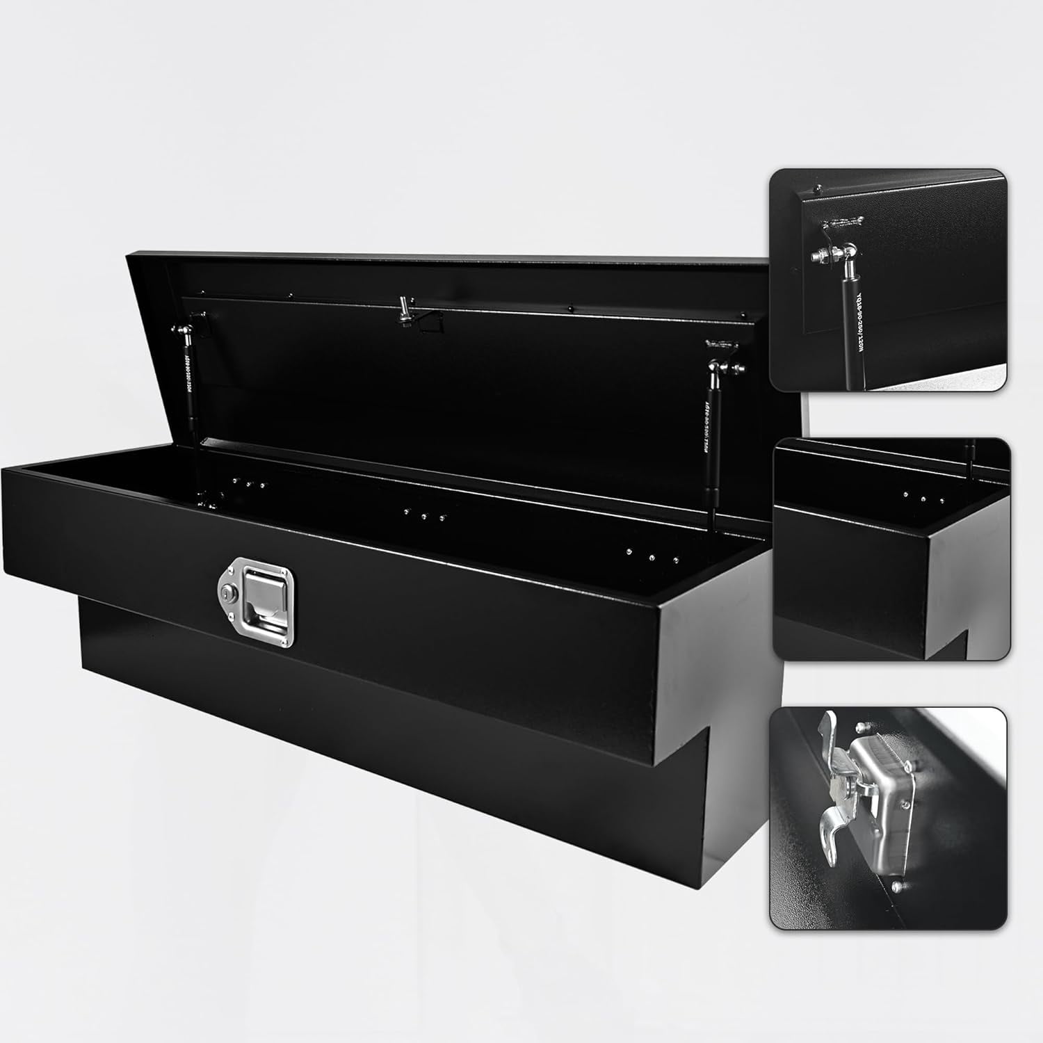 Vigorighter Steel Side Mount Truck Tool Box, Heavy-Duty Pickup Rail Storage with Lock and Keys (Black, 36 in x 12 in x 12.5 in) gq2nt