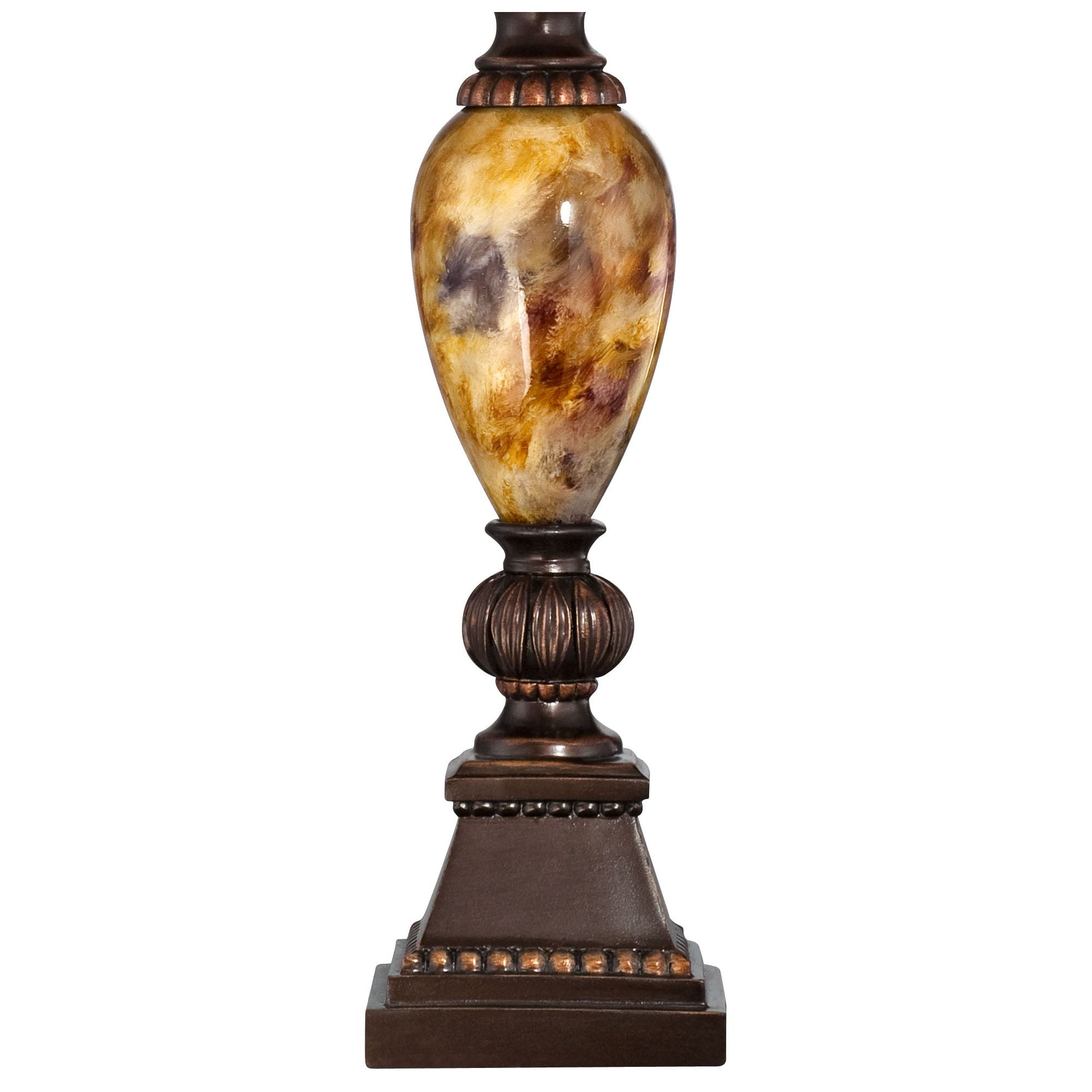 Kathy Ireland Vintage Table Lamps Set of 2, Aged Bronze Marbleized Finish with Off-White Oval Shade (30 in) zavfc