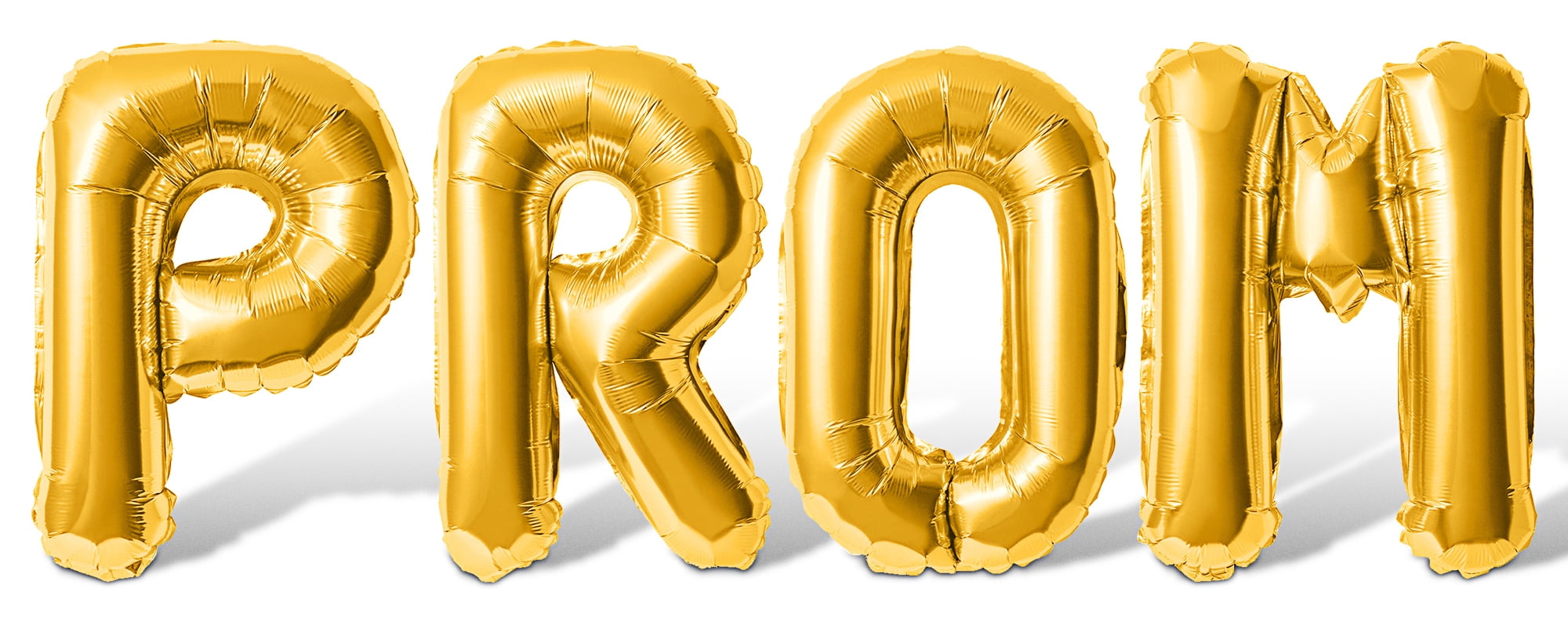 Floating Away Balloon Company PROM Letter Balloons Foil Mylar Party Banner (Gold, 16 in) 2e3by