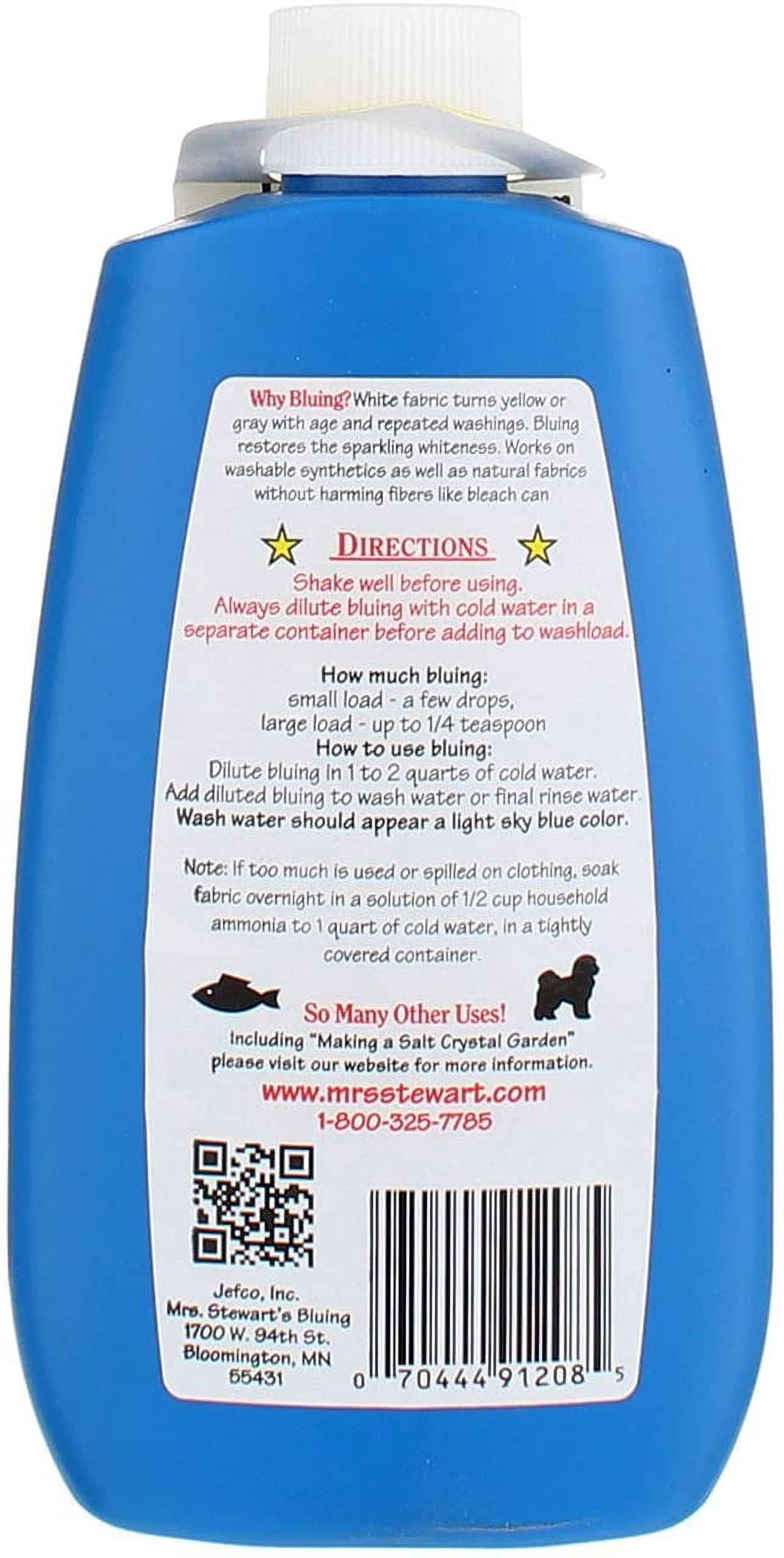 Mrs. Stewart's Liquid Bluing Fabric Whitener (8.0 fl oz, Pack of 3) seqh3