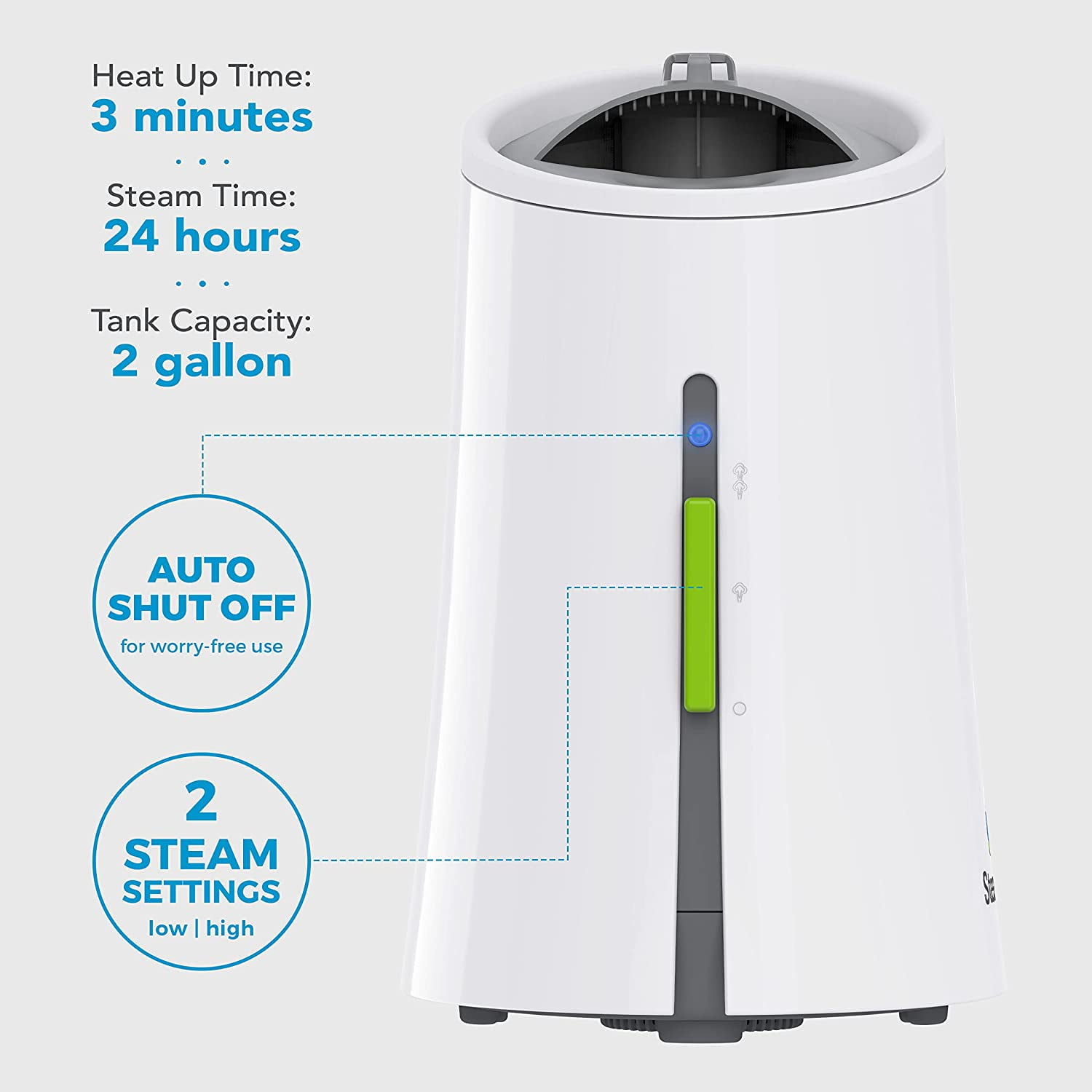 Steamfast SF-920 Warm Mist Humidifier and Steam Vaporizer with Aromatherapy (White, 0.8 gal) dj8kd