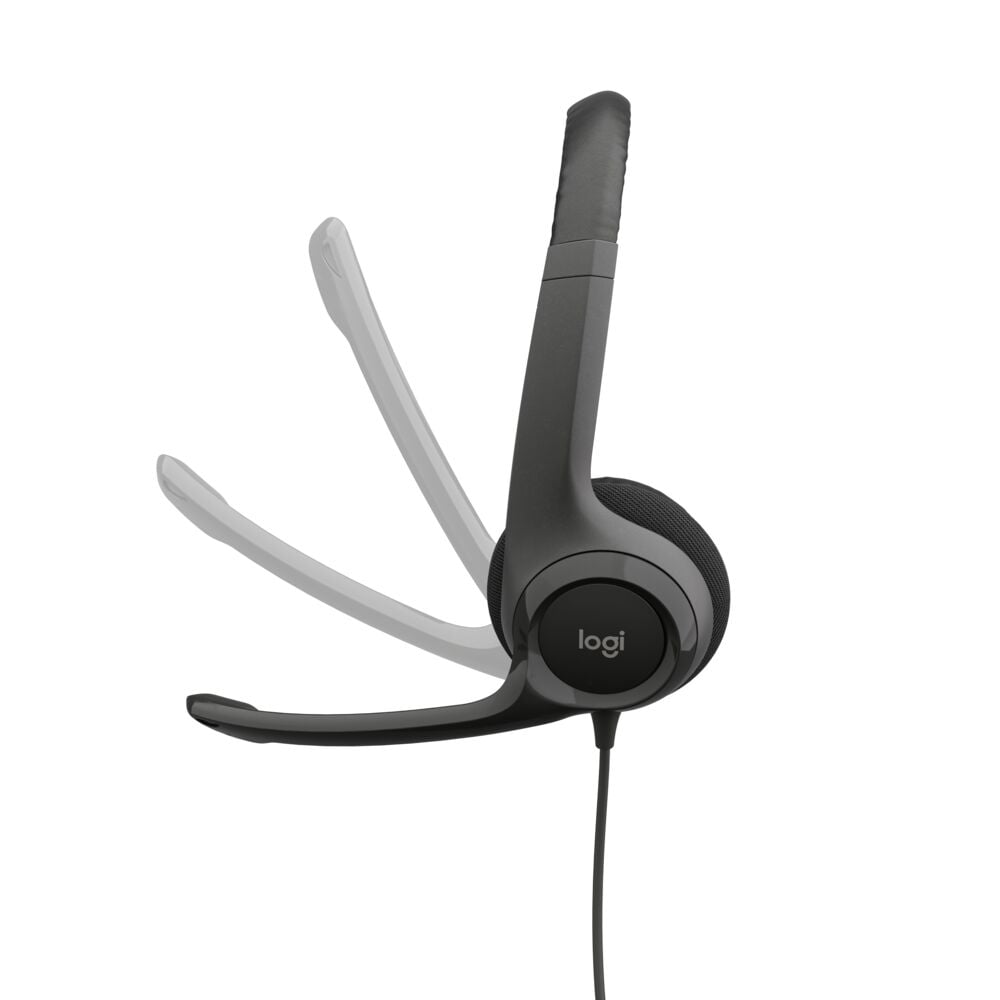 Logitech H390 Wired USB Headset with Noise-Cancelling Microphone and In-Line Controls (Black, 6.23 ft Cable) 1s6g6