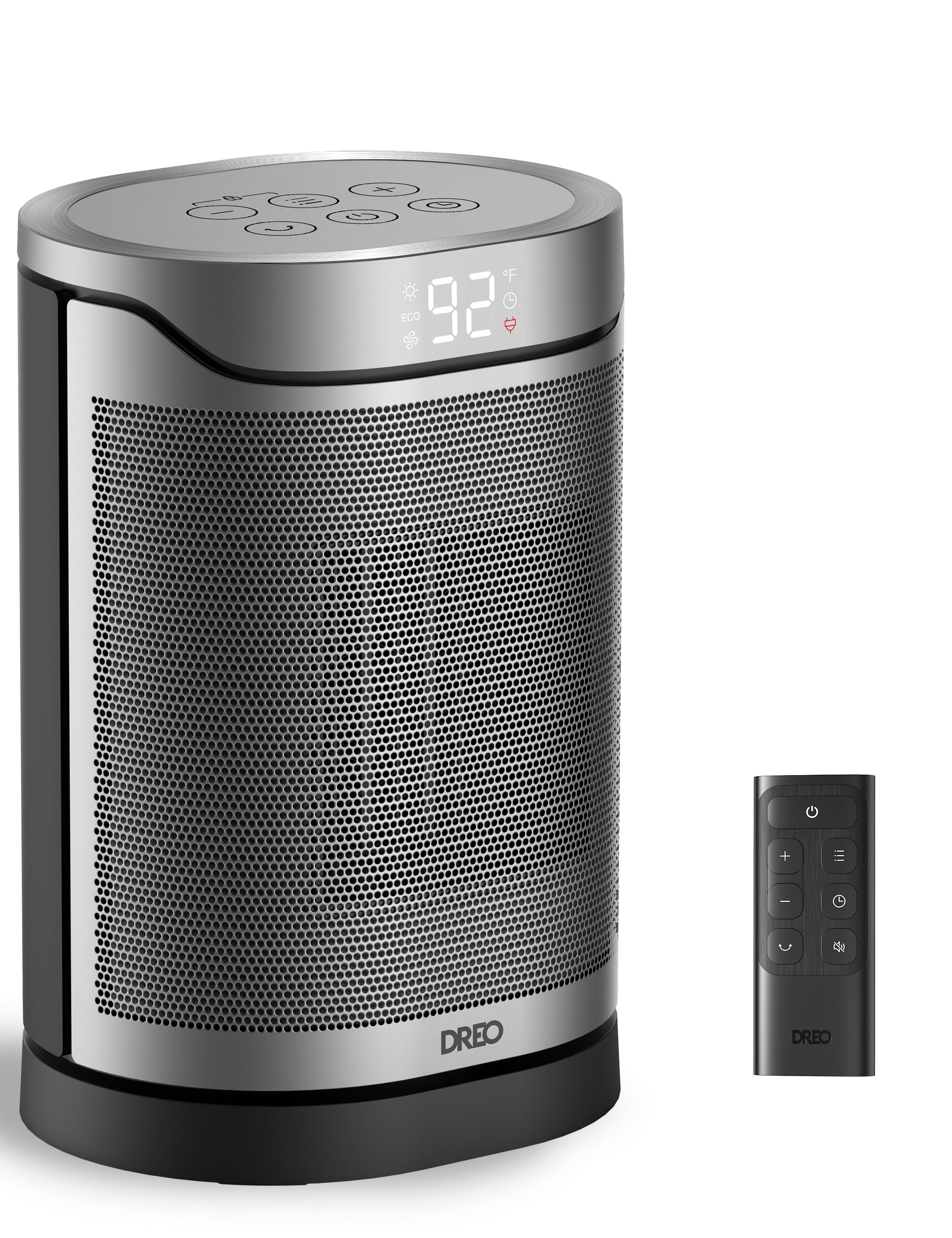 Dreo Portable Electric Space Heater with Remote Control and Thermostat (Black, 1500W) uo30v