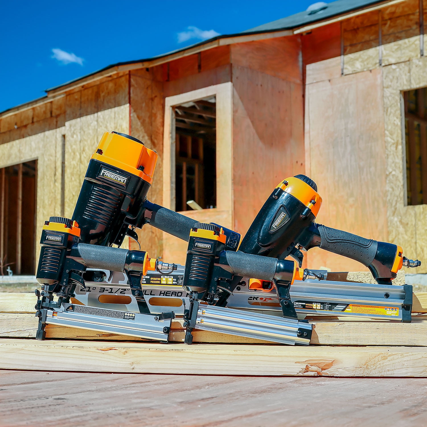Freeman Pneumatic Framing and Finishing Nailer Kit (4-Piece Set) 8c8cx - Image 6