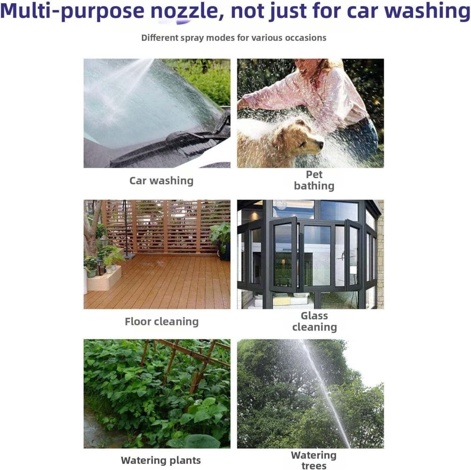 SRVOG Handheld Pressure Washer with Foam Tank, 3 Spray Modes, 360-Degree Rotating Nozzle for Outdoor Cleaning (15 in) xqbdm