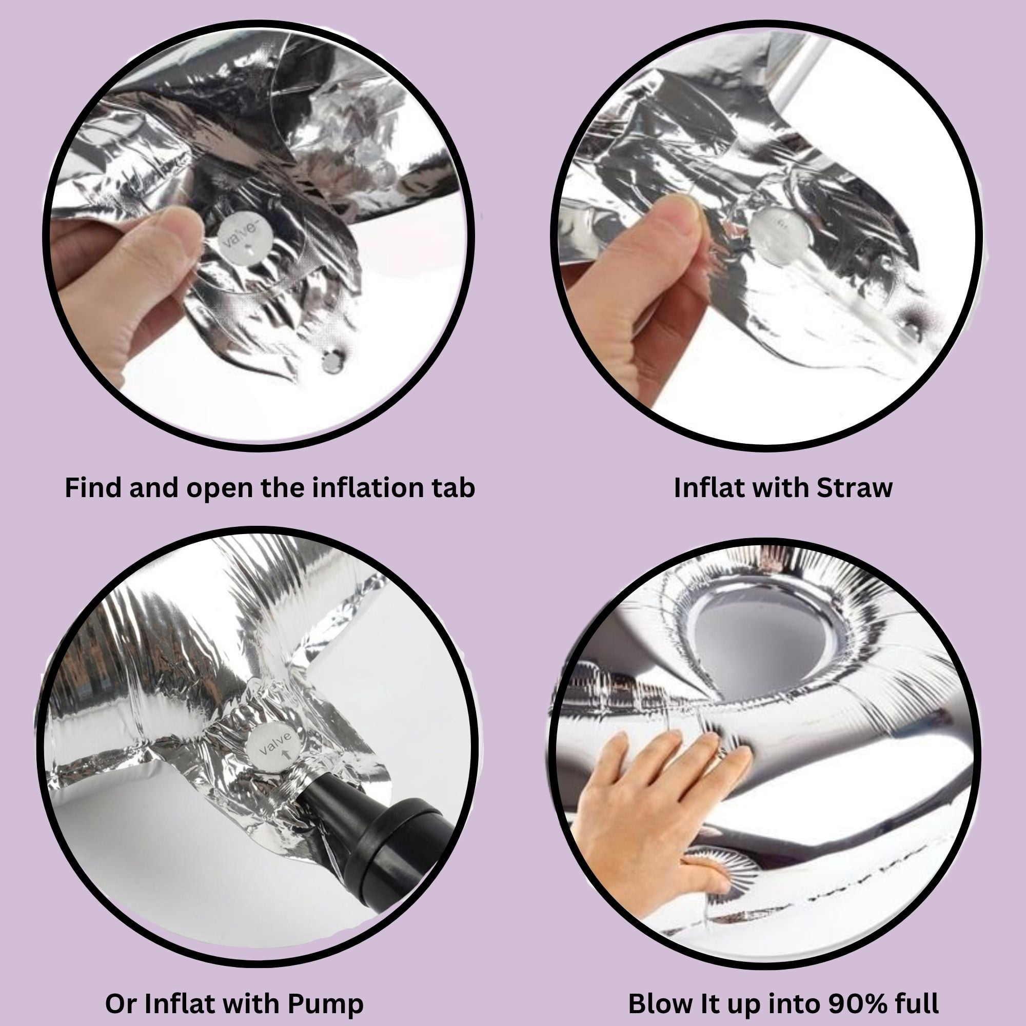 PARTY BALLOONS DELIVERY Number 0 Mylar Foil Balloon Metallic Party Decoration (Silver, 32 in) f15vt