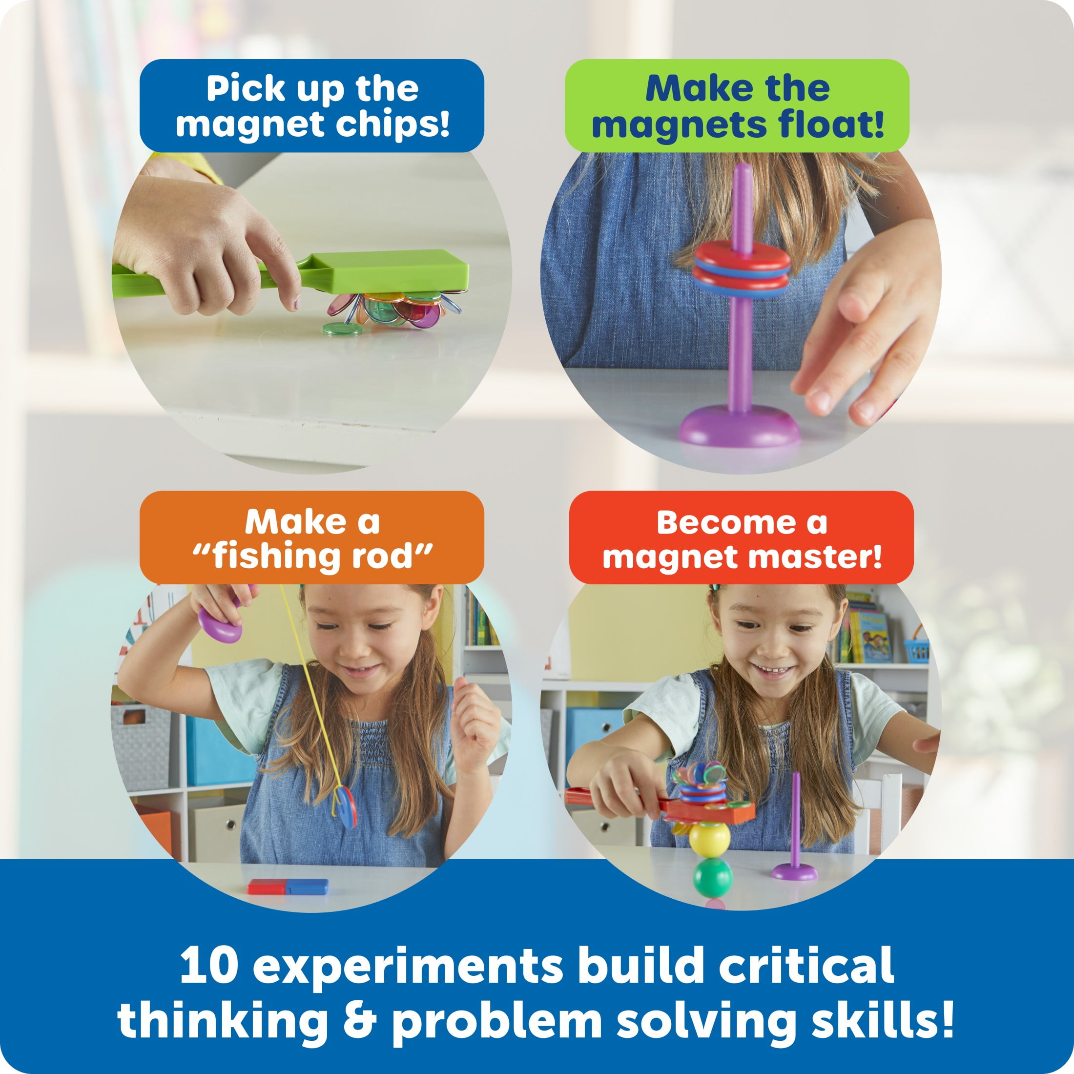 Learning Resources STEM Explorers Magnet Movers Science Activity Set (Multi-Color, 1 Set) uqh71