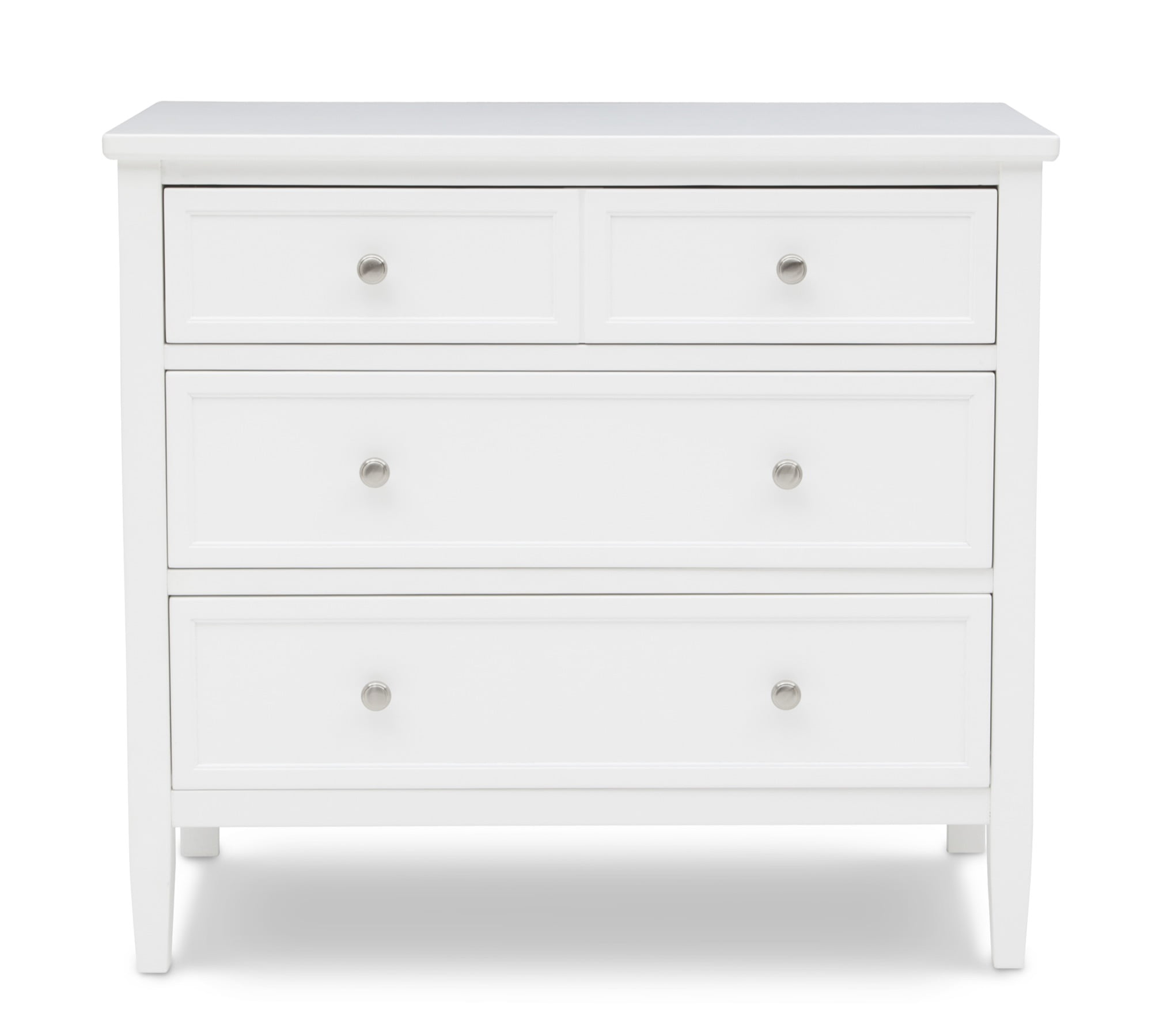 Delta Children Epic 3 Drawer Dresser with Interlocking Drawers (Bianca White, 36.5 in W x 18.75 in D x 33 in H) fdcij