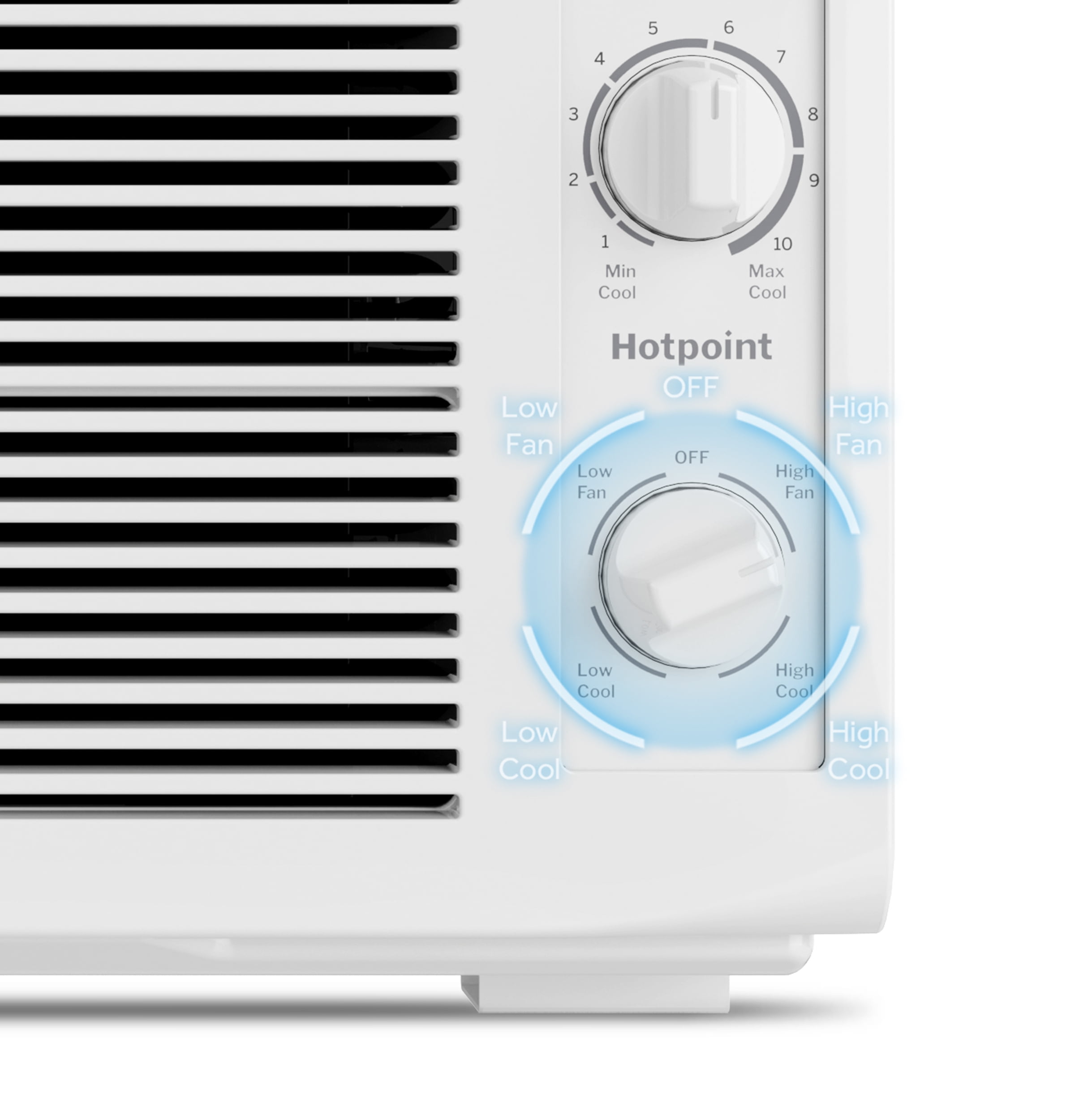 Hotpoint 5000 BTU Mechanical Window Air Conditioner (White, 150 sq. ft. Coverage) hdm0h