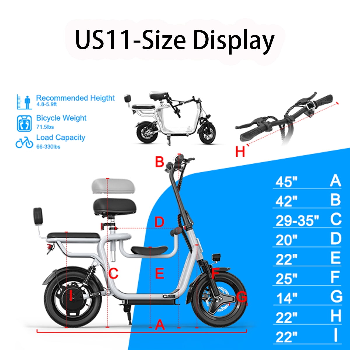 AKLUER Electric Scooter for Adults with Seat, 500W Motor, 17.5 MPH, 20 Miles Range, Dual Brake, 14 in Tires, Foldable Commuter Scooter (Black) 5qccj