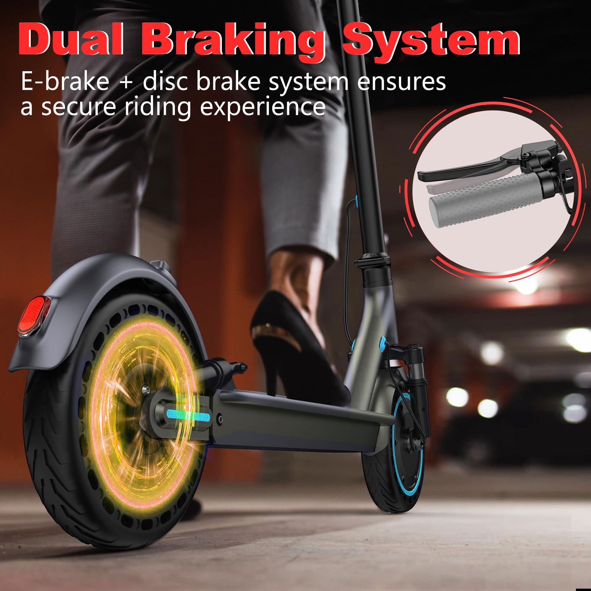 COCOMILA Electric Scooter for Adults, Portable Foldable Commuting Scooter with 350W Motor, 19MPH Max Speed (Blue, 36 lb) 7jsav
