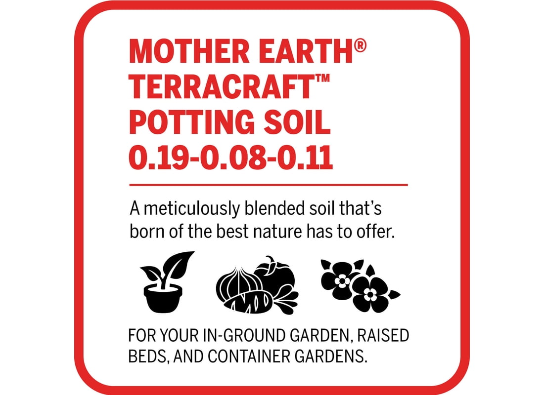 Mother Earth Terracraft All-Purpose Potting Soil with Fertilizer (Light Brown, 2 cu ft) tp0xg